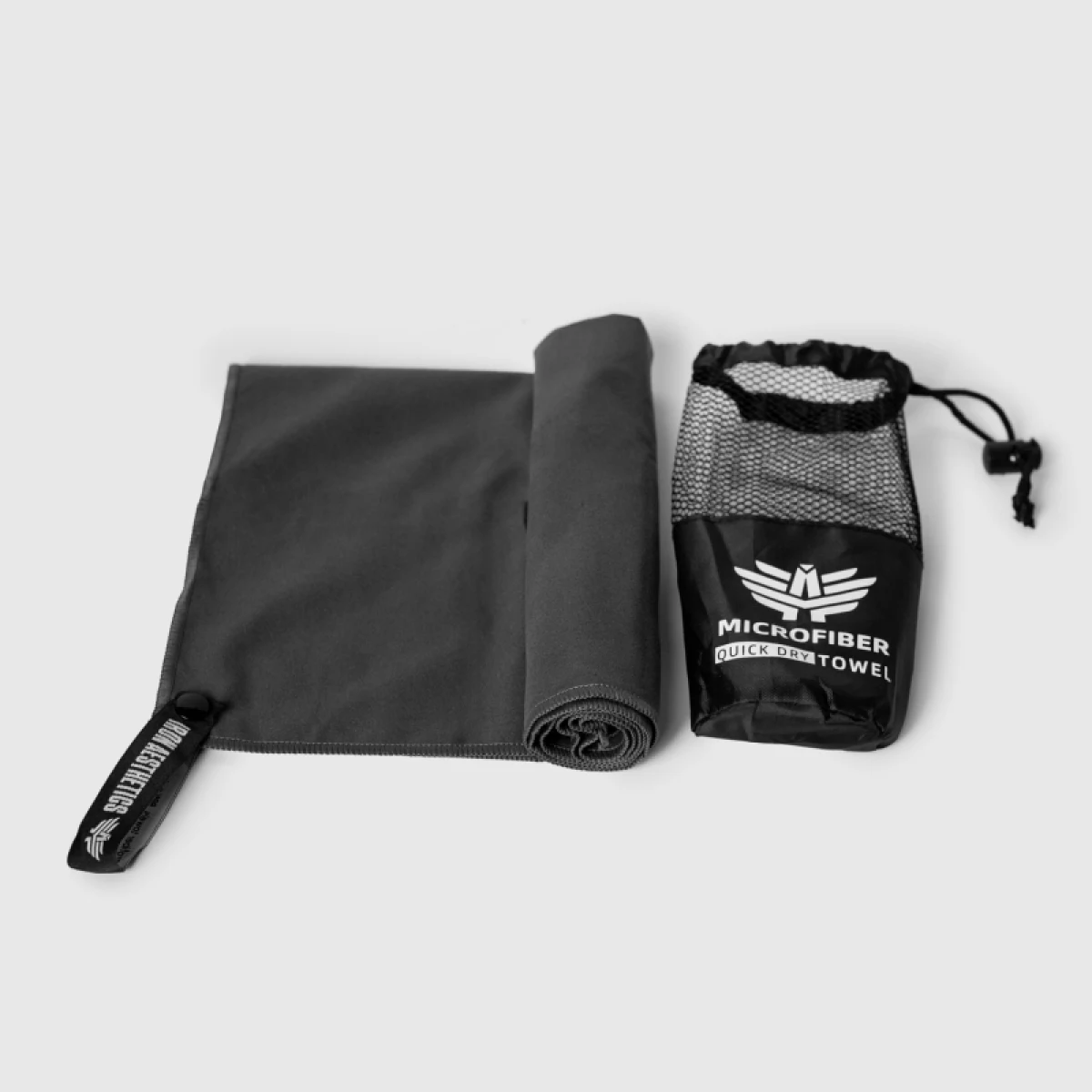 Gyorsan száradó sporttörölköző Iron Aesthetics Dry, szürke · záber 5