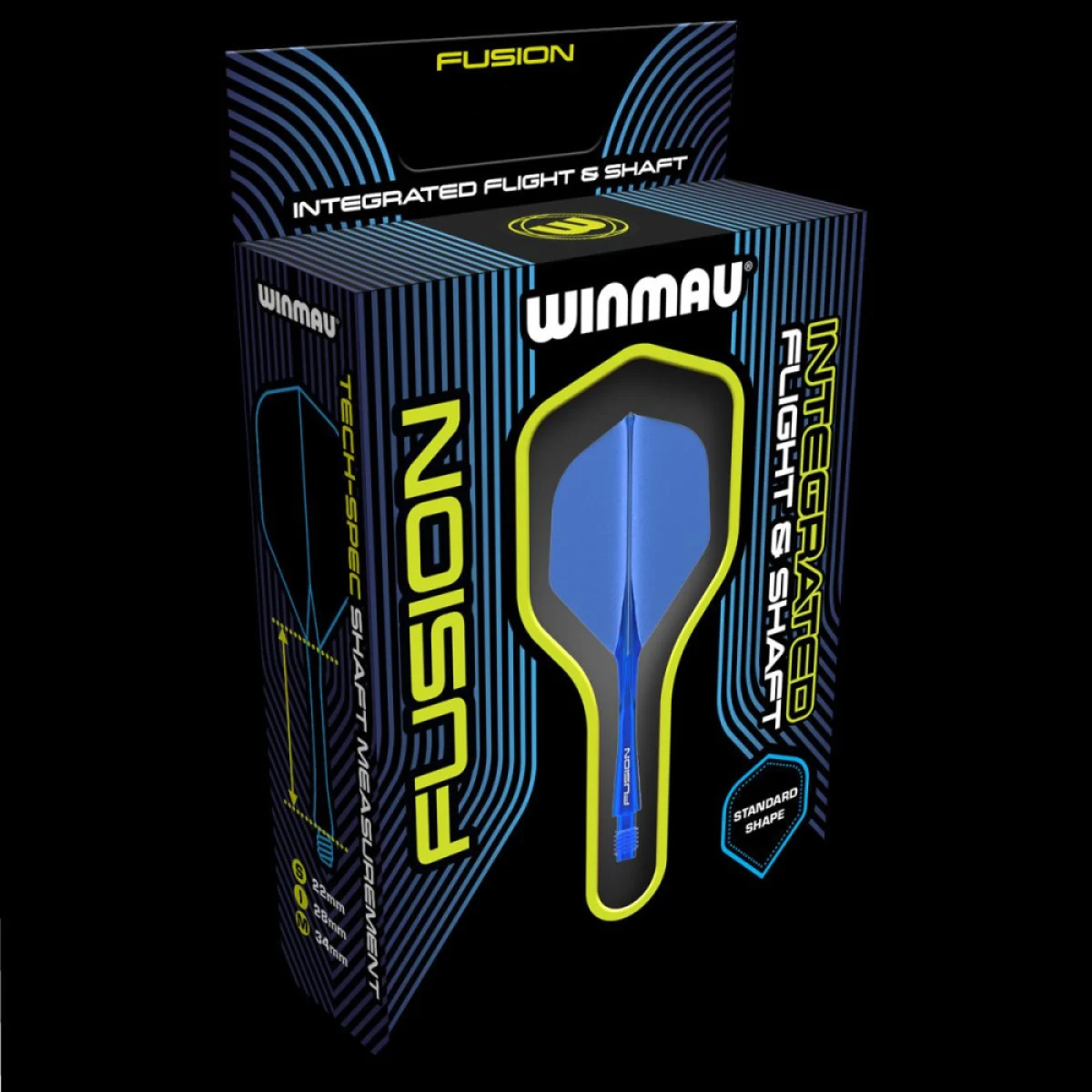 DARTS TOLL ÉS SZÁR EGYBEN WINMAU FUSION KÉK, STANDARD TOLL ÉS HOSSZÚ SZÁR · záber 1
