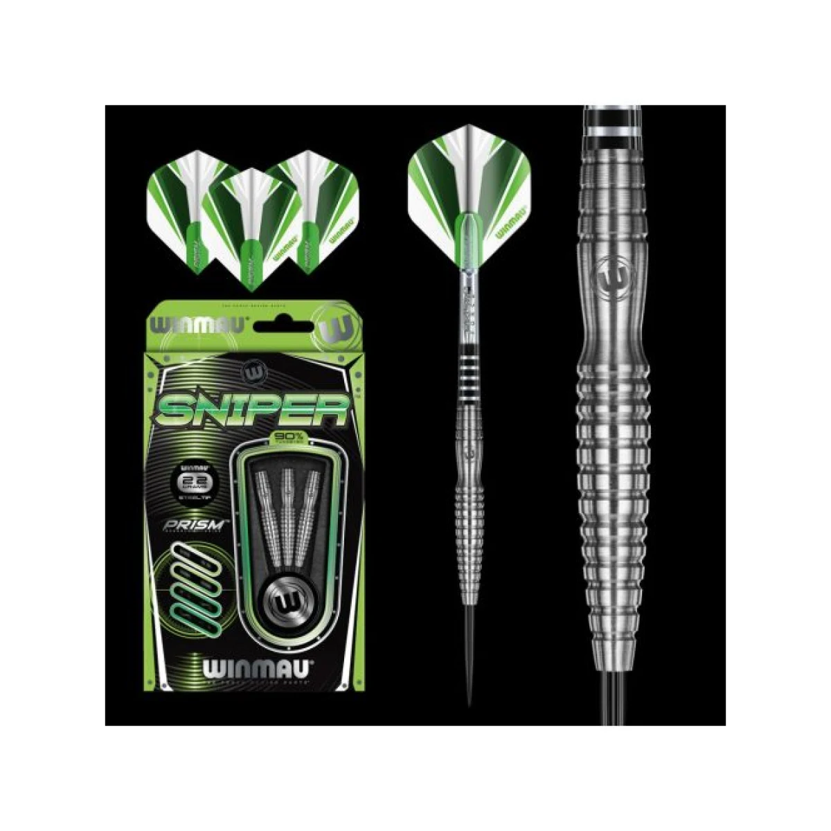DART SZETT STEEL WINMAU SNIPER 25G, 90% WOLFRAM gravírozott · záber 8