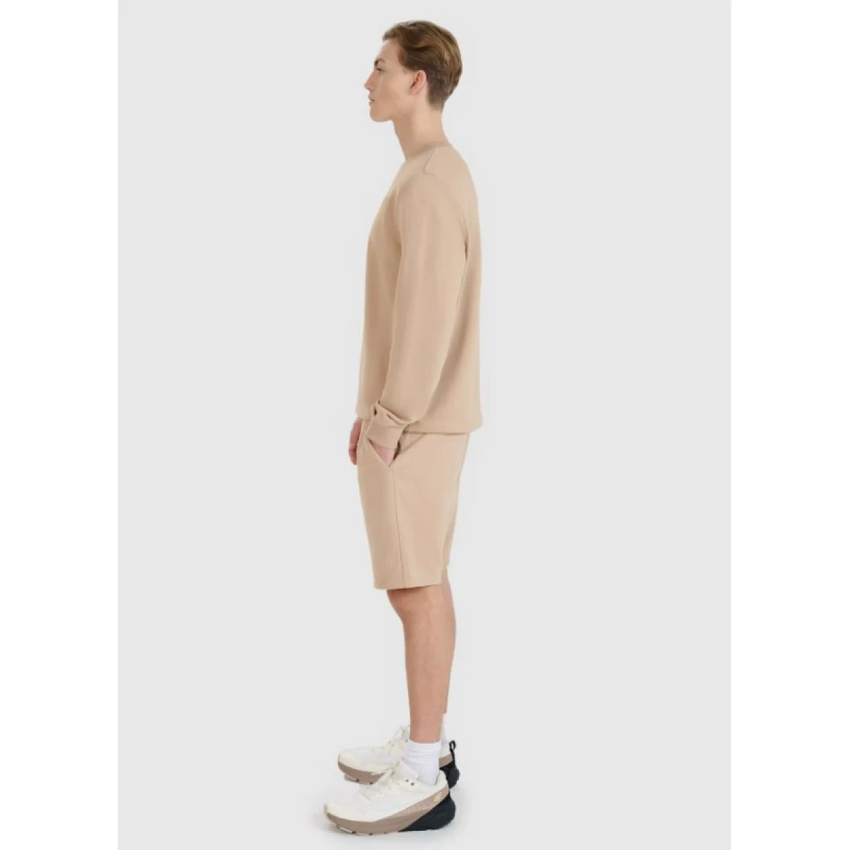 Férfi melegítőnadrág rövidnadrág 4F SHORTS CAS M571-83S-BEIGE · záber 4
