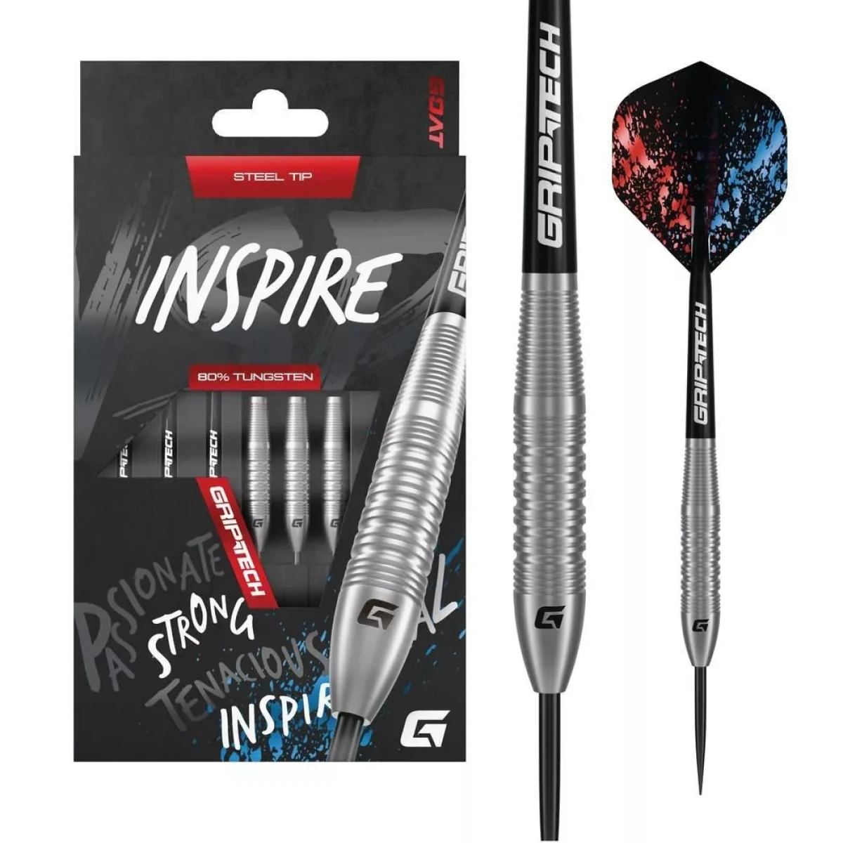 Darts szett steel GOAT Inspire 25g, 80% gravírozott · záber 1
