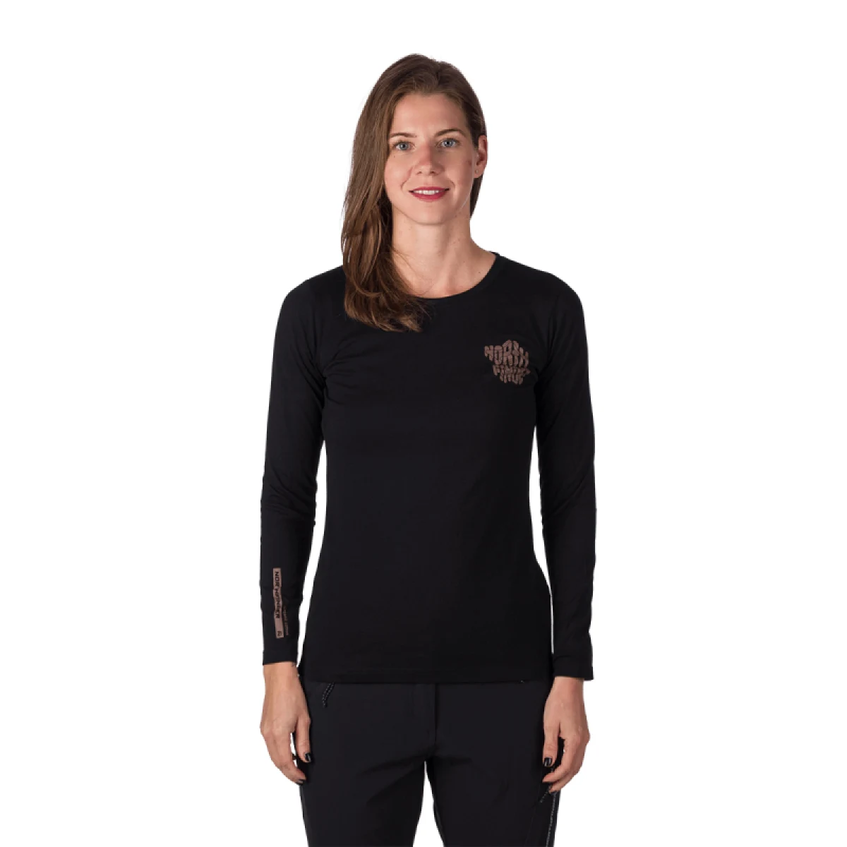 Női túrázó hosszú ujjú póló NORTHFINDER HAILIE-269black · záber 2