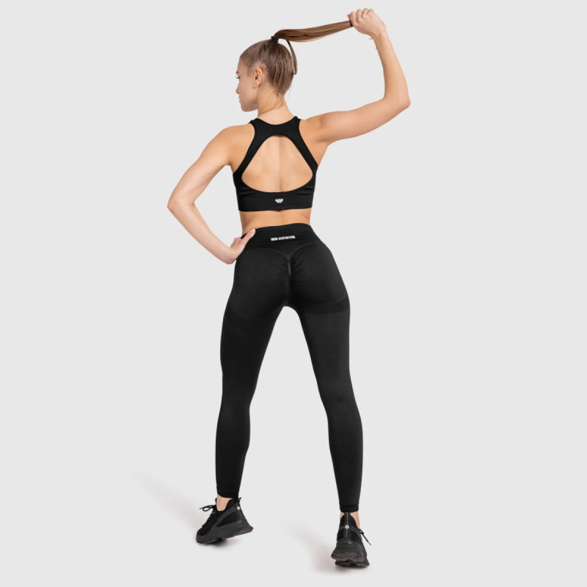 Varrás nélküli fitness szett Iron Aesthetics Seamless Butt, fekete · záber 2