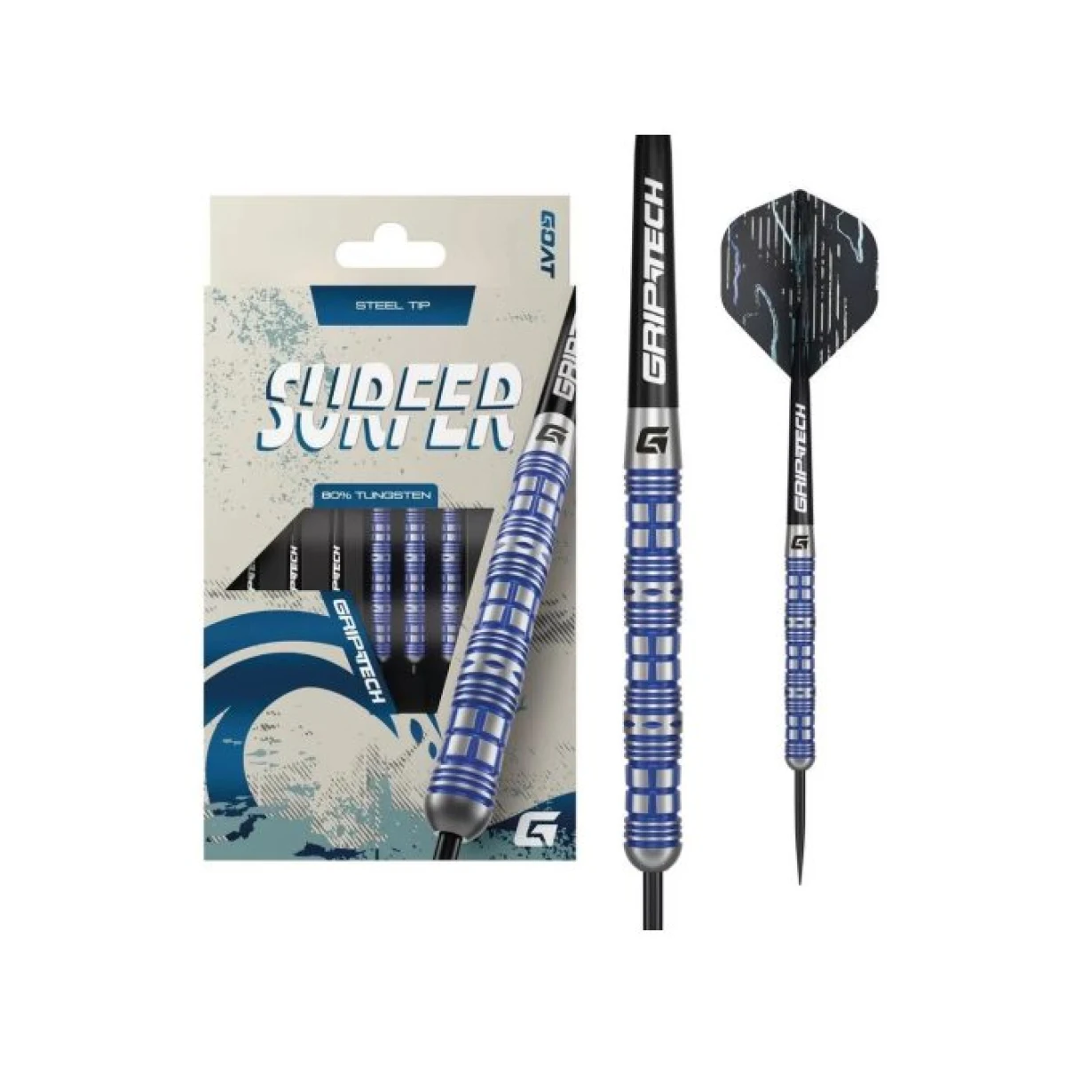 Darts szett steel GOAT Surf, 20g, 90% gravírozott · záber 2