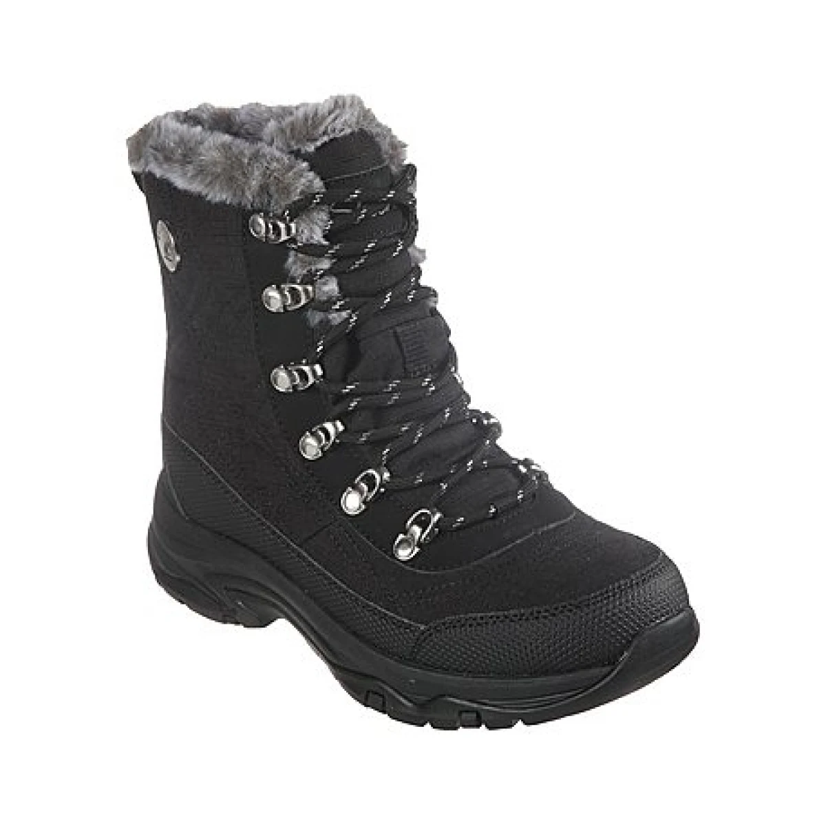 Női magas téli csizmák SKECHERS Trego Cold Blues grey · záber 6