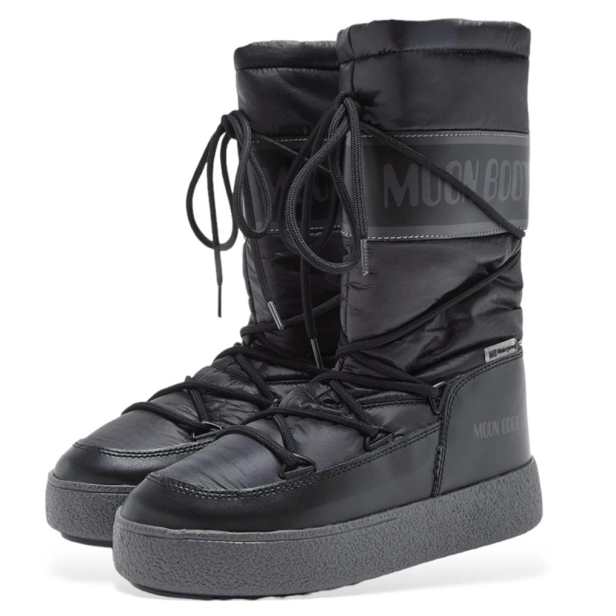 Női bokacsizmák télen MOON BOOT LTRACK HIGH NYLON WP, 001 black · záber 2