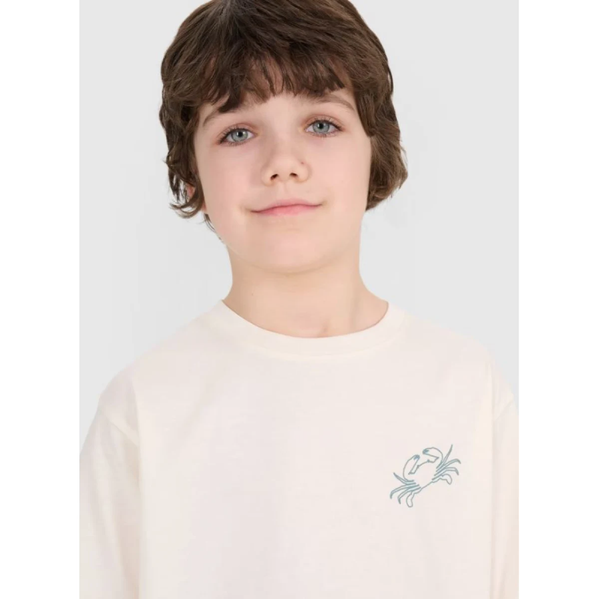 Fiú póló rövid ujjú 4F JUNIOR TSHIRT M1914-11S-OFF WHITE - Pohlavie: Gyerek · záber 2