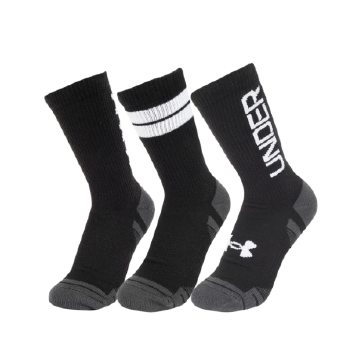 Zoknik UNDER ARMOUR 3 PACK-UA Perf Tech Nov Crew-BLK - Počet kusov: 3 ks · záber 1