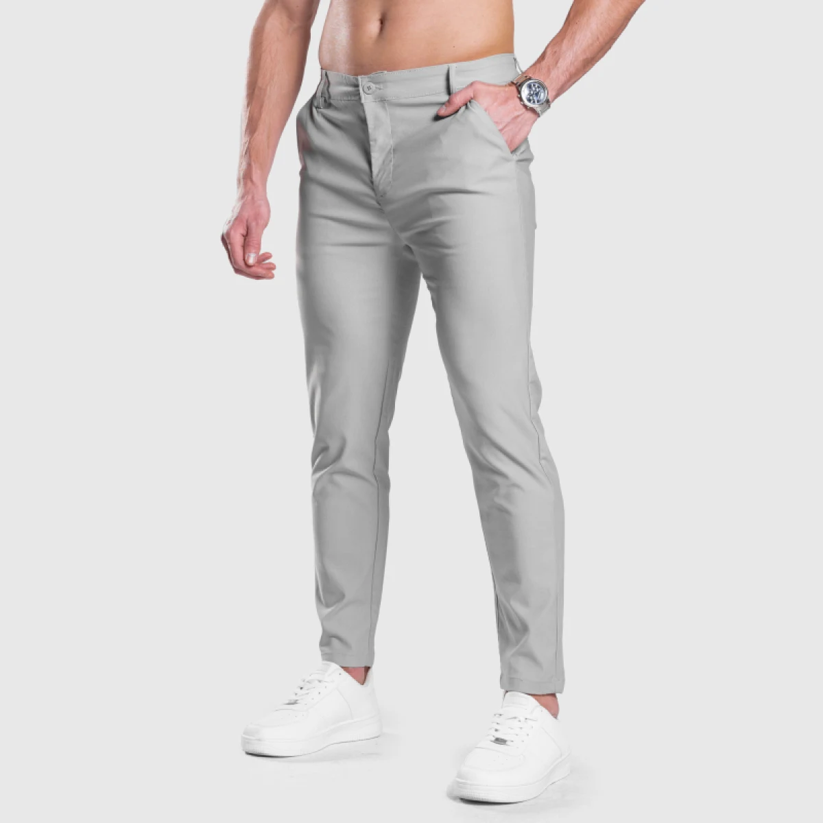 Sztreccs nadrág Iron Aesthetics Classy, szürke · záber 3