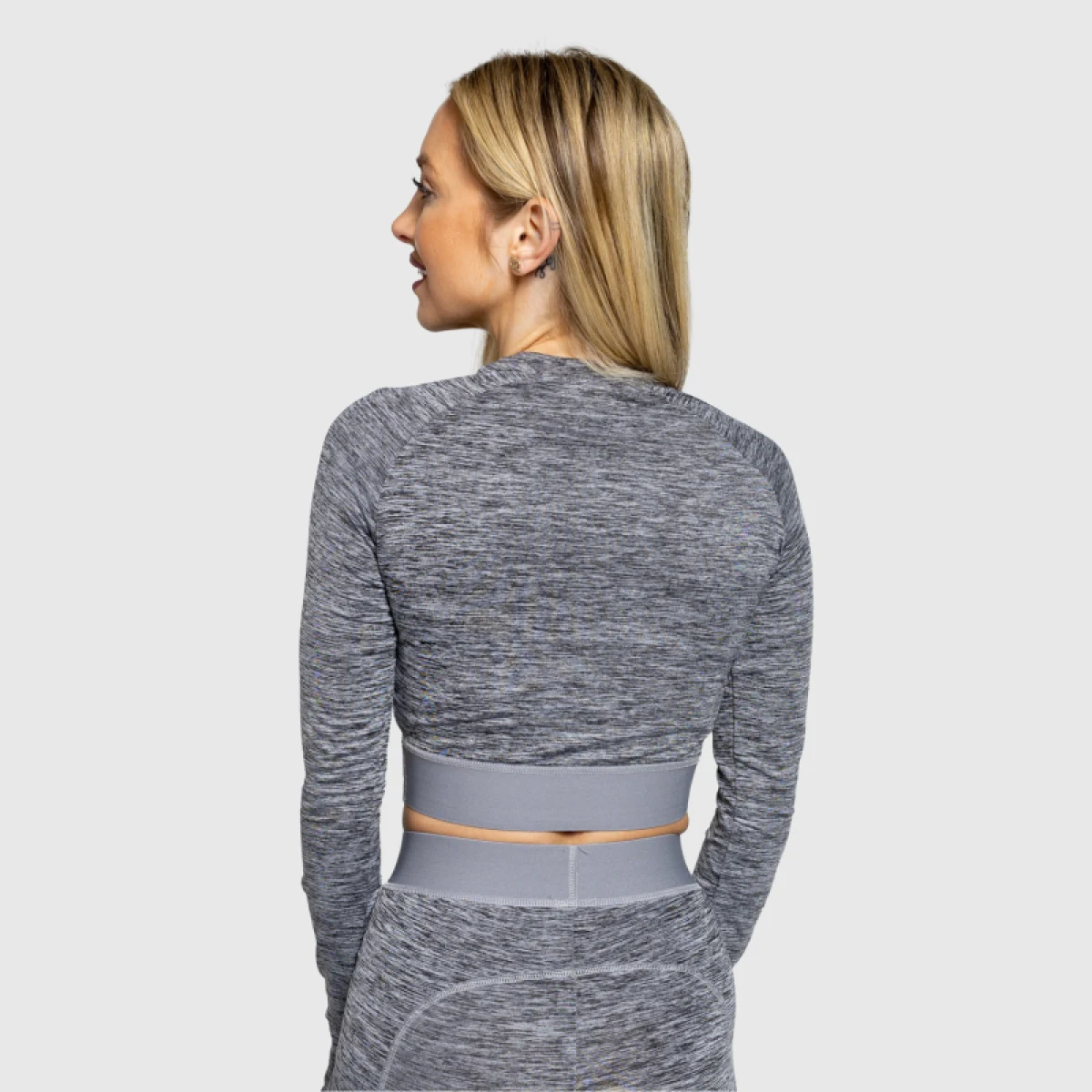 Sport crop top Iron Aesthetics Grande, szürke · záber 3