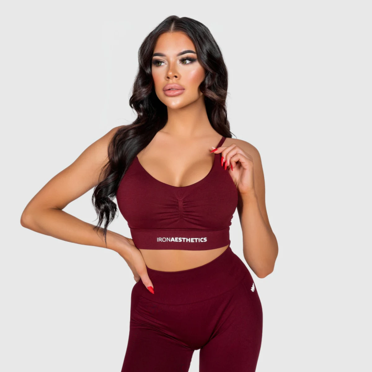 Sportmelltartó Iron Aesthetics Inspire, bordó · záber 1