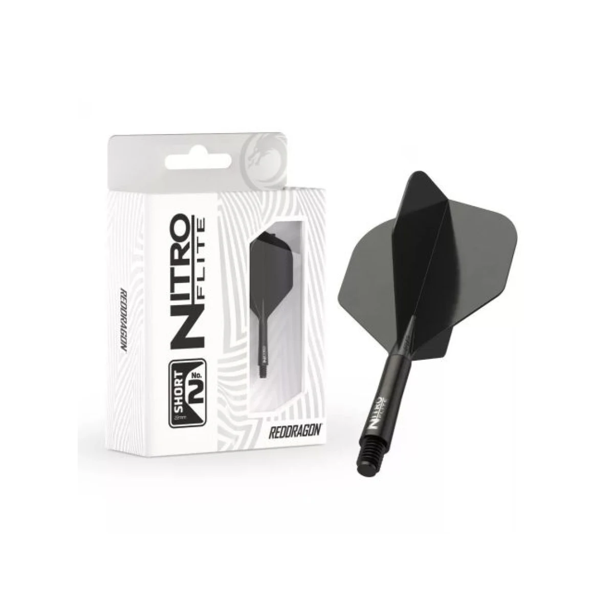 Darts toll és szár egyben Red Dragon Nitro Flite fekete, standard toll és rövid szár · záber 2