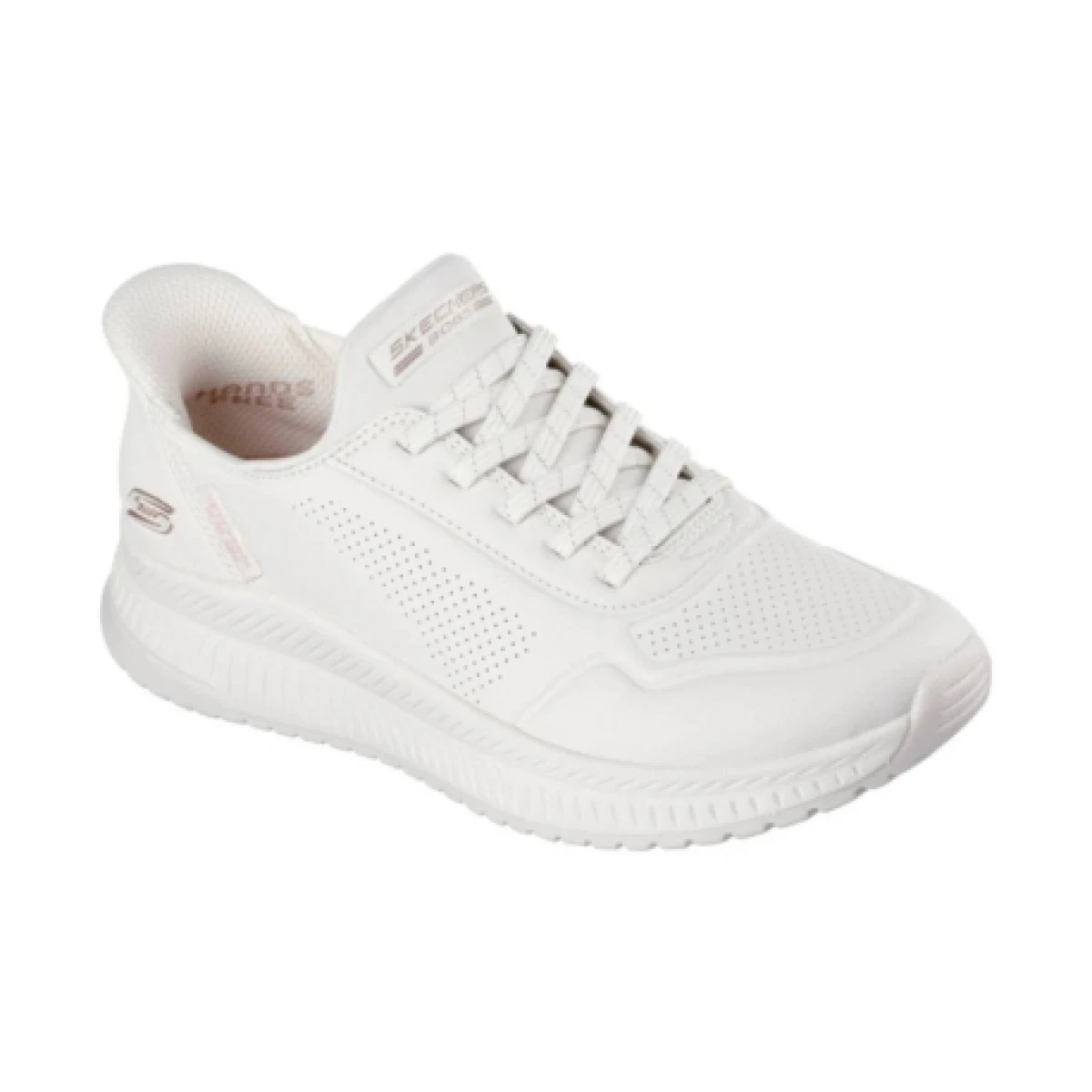 Női szabadidőcipők SKECHERS Bobs Squad 4 Key Look Slip-Ins W white · záber 6