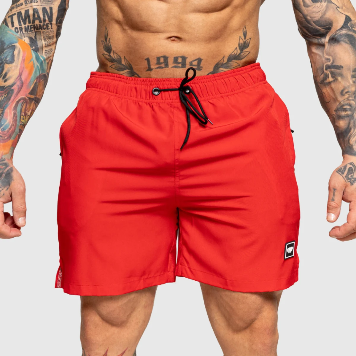 Férfi úszóshort Iron Aesthetics Boardwalk, piros · záber 3