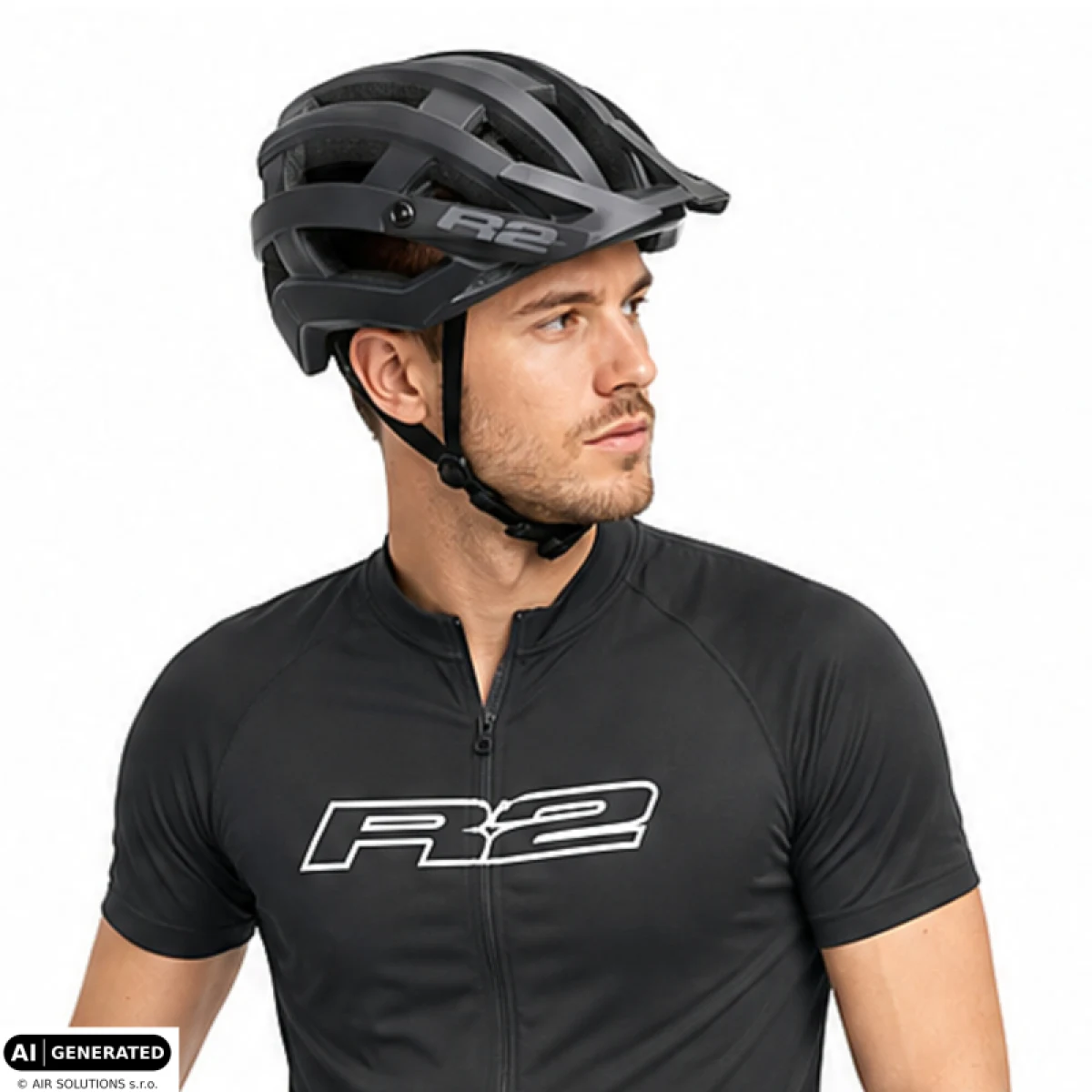 Kerékpáros sisak R2 CROSS Grey · záber 2