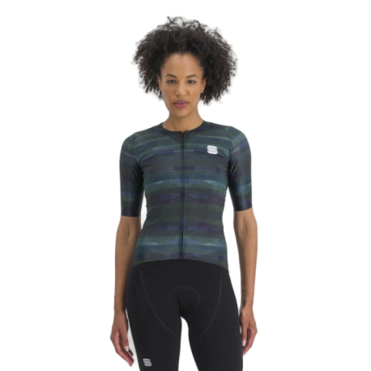 Női rövid ujjú kerékpáros mez SPORTFUL Glitch w bomber jersey, multicolor black · záber 12