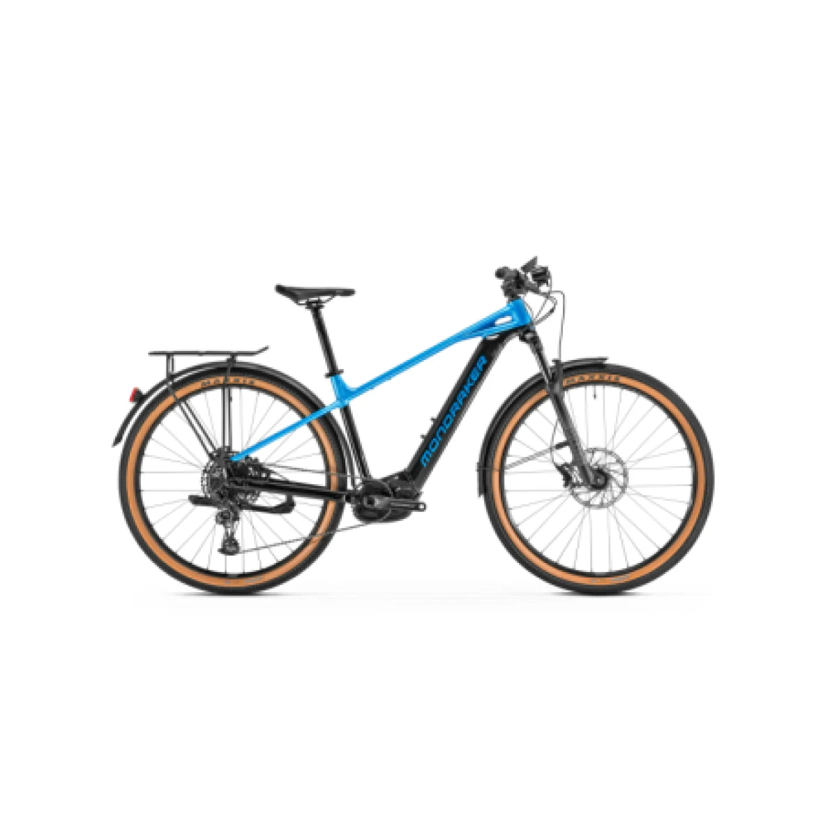 Túra elektromos kerékpár MONDRAKER Prime R X, black marlin blue · záber 1