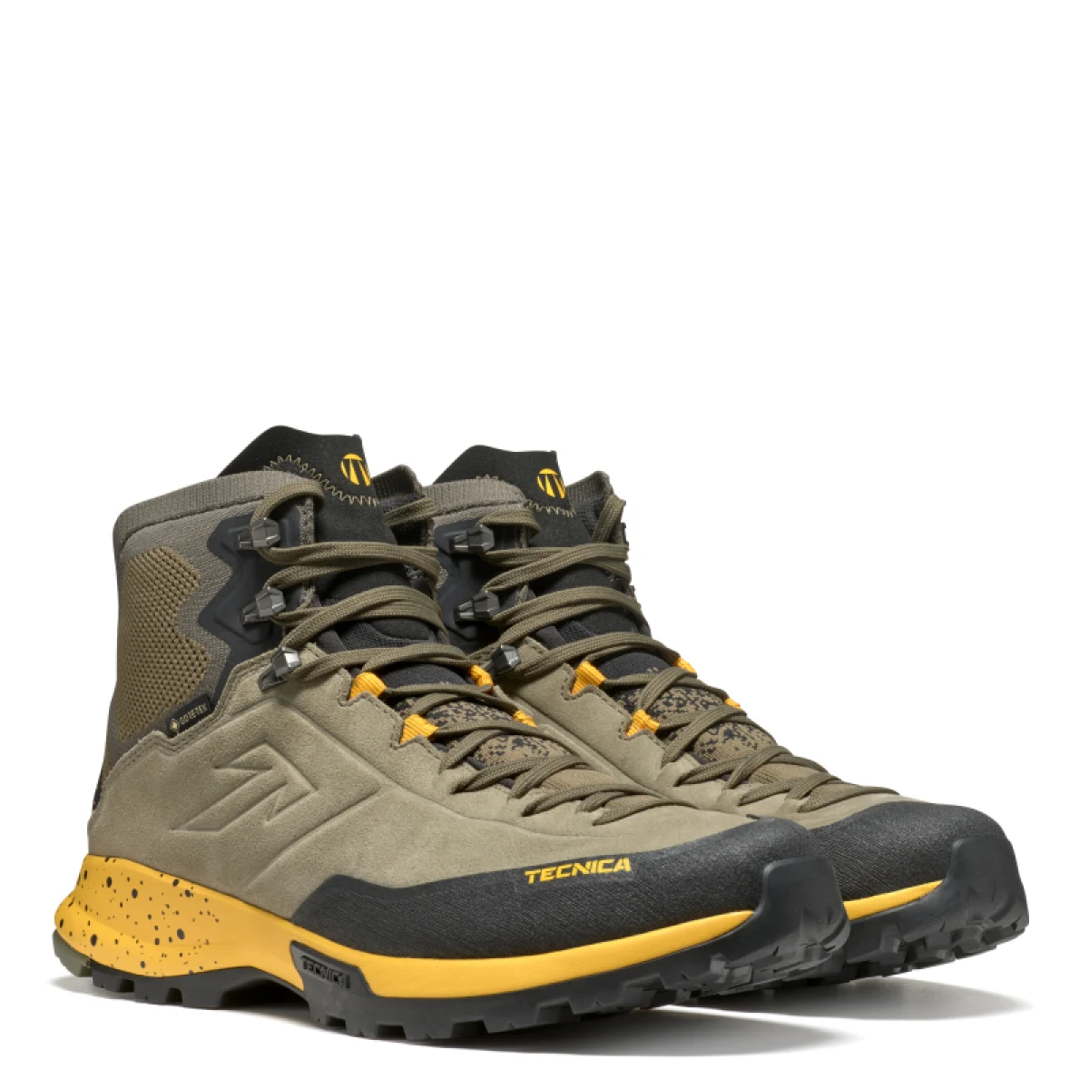 Férfi bokáig érő túracipő teljes bőrből TECNICA Forge Hike MID GTX Ms, dark olive yellow · záber 4