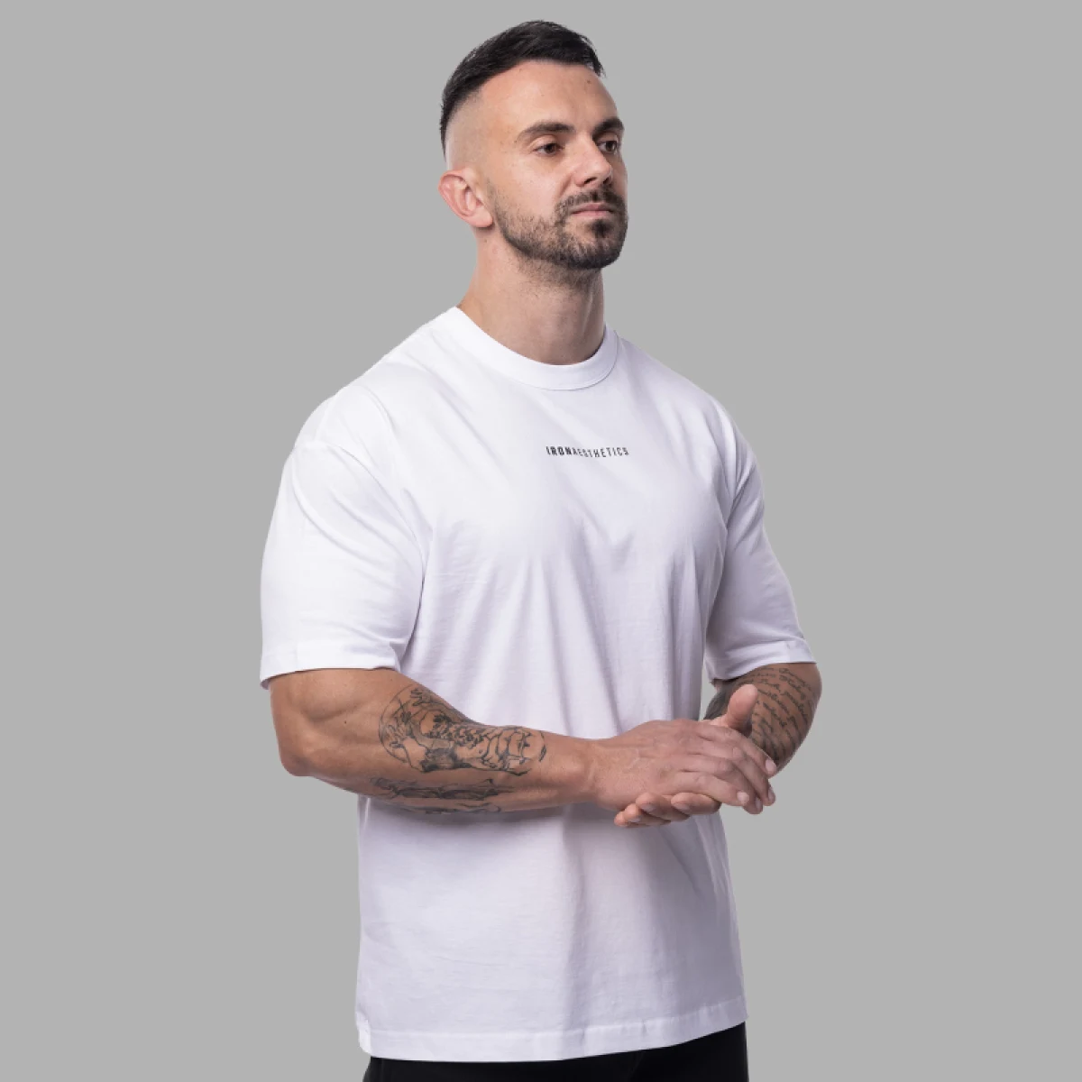 Oversize póló Iron Aesthetics Vibe Tee, fehér · záber 3