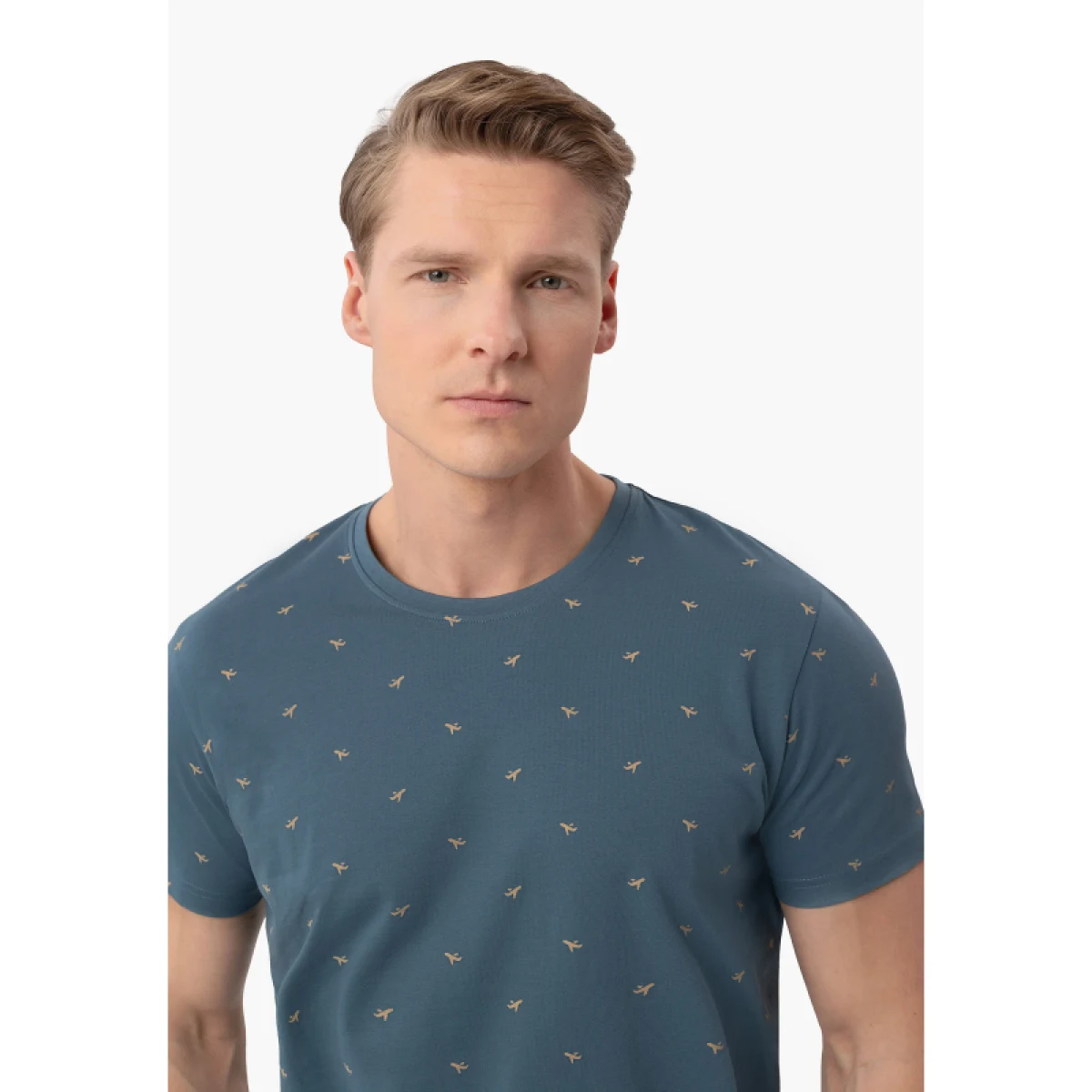 Férfi rövid ujjú póló VOLCANO TM-LEIF-NAVY · záber 6