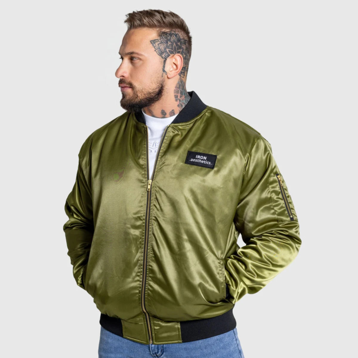 Bomber dzseki Iron Aesthetics Maverick, zöld · záber 3