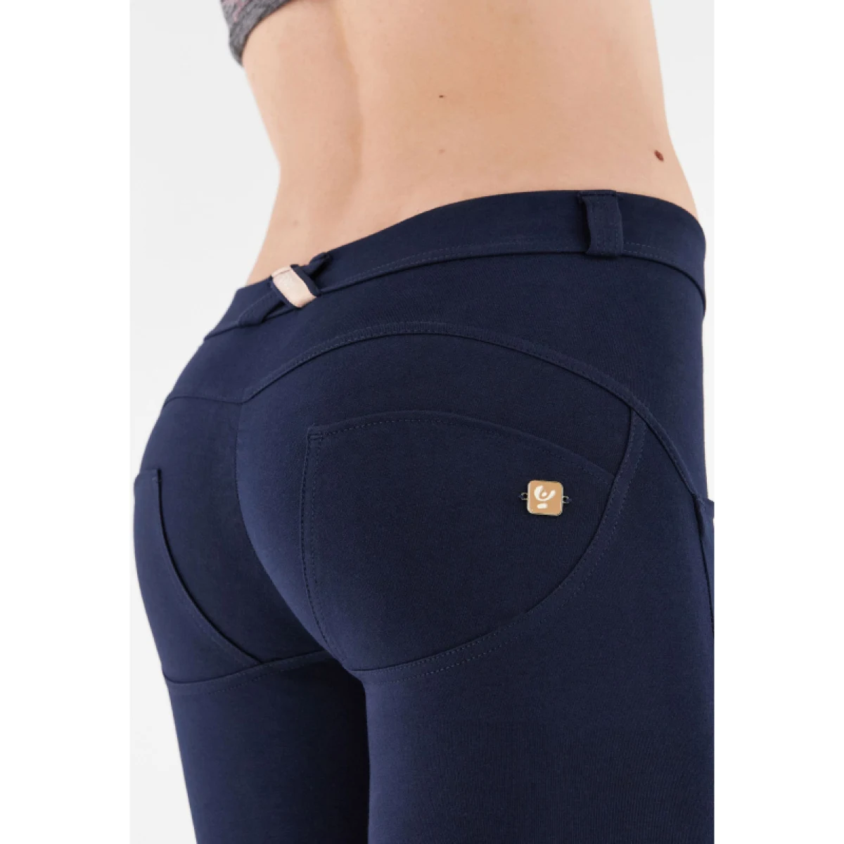 Női jeggings nadrág FREDDY WR.UP® skinny push up organic cotton trousers with regular waist-Blue · záber 8