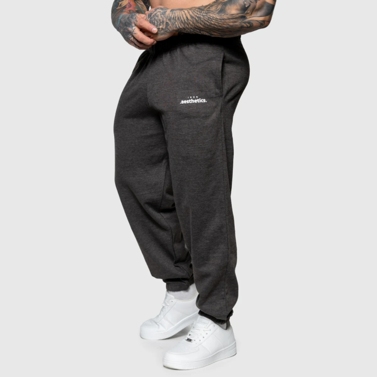 Oversized melegítőnadrág Iron Aesthetics Relaxed, charcoal · záber 4