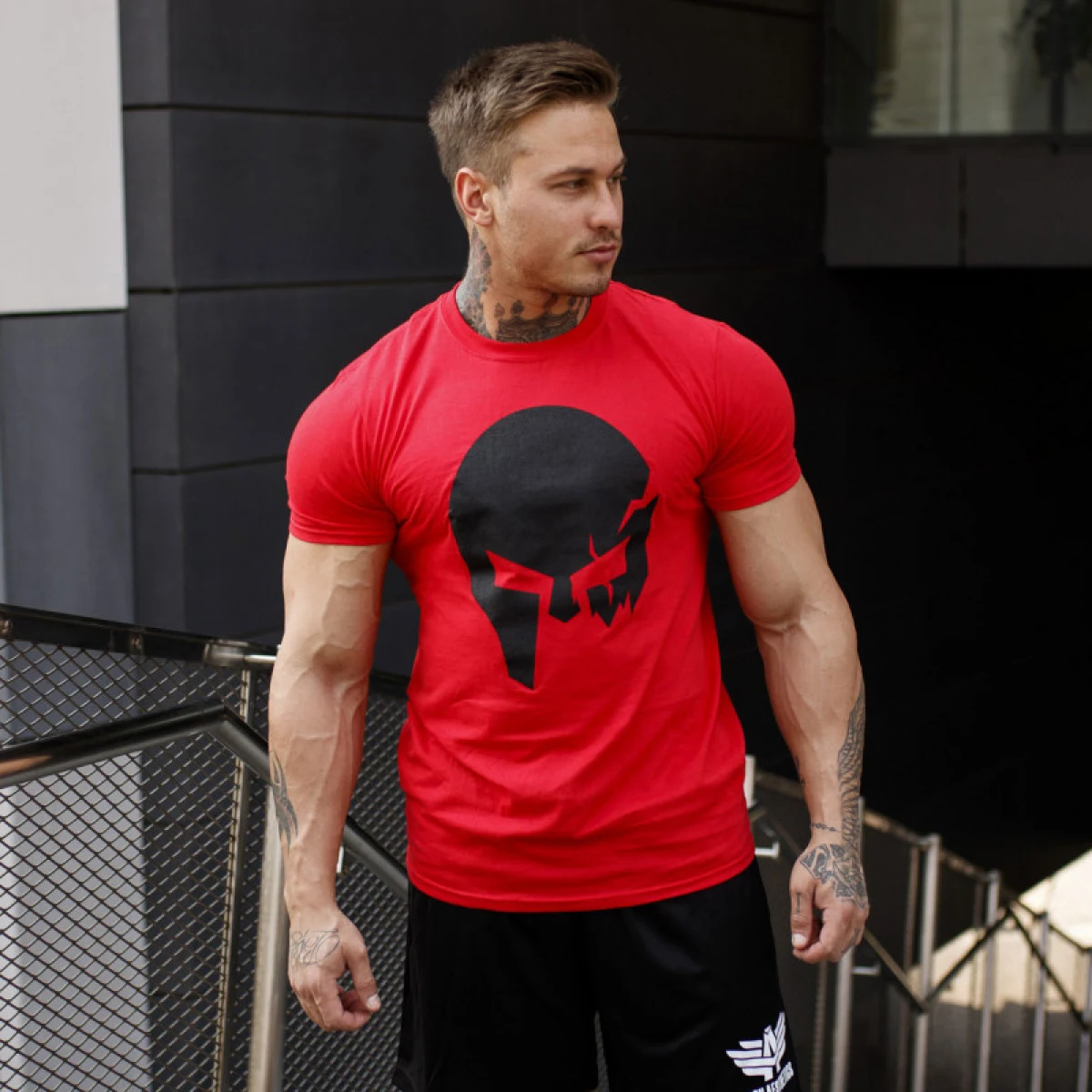 Ultrasoft póló Iron Aesthetics Skull, piros · záber 3