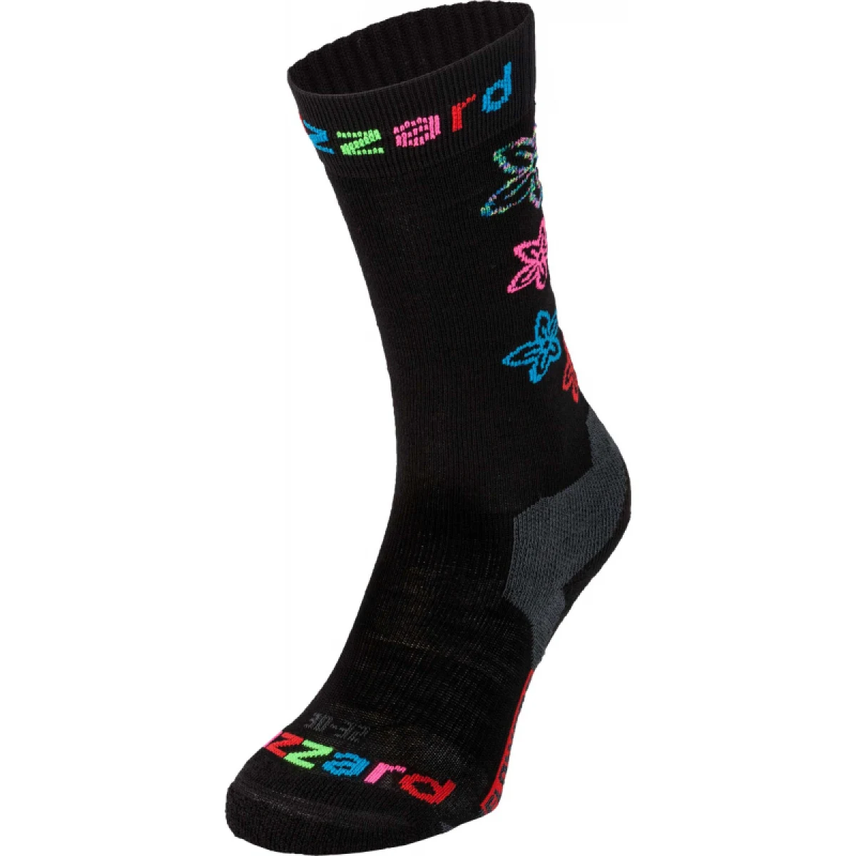 Junior sí zoknik BLIZZARD Viva Flowers ski socks junior,black flowers · záber 2