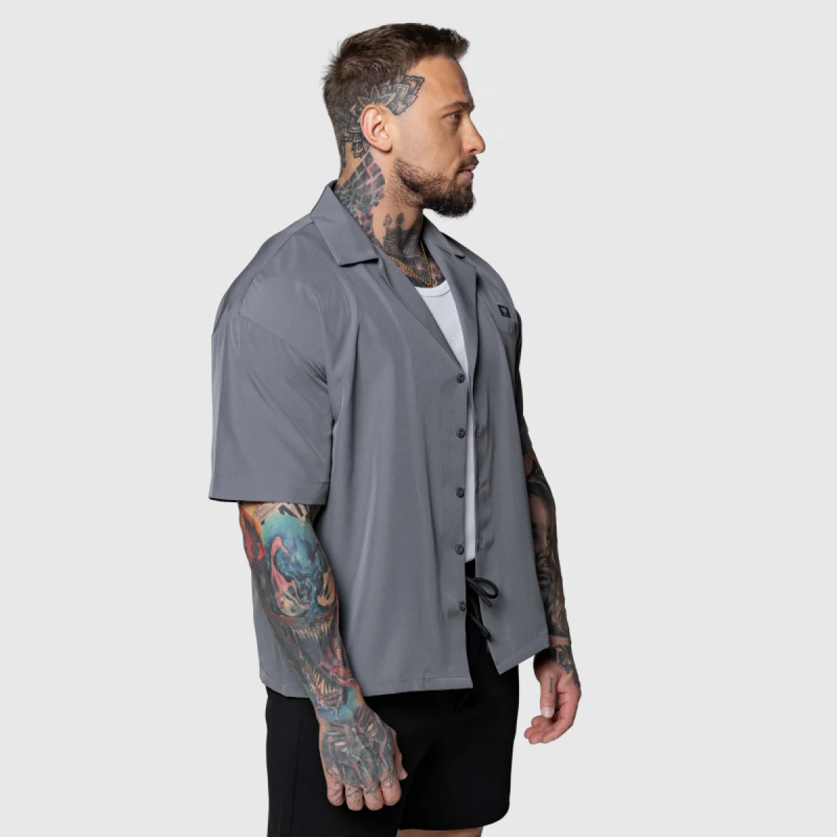 Oversized ing Iron Aesthetics Cuban, szürke · záber 4