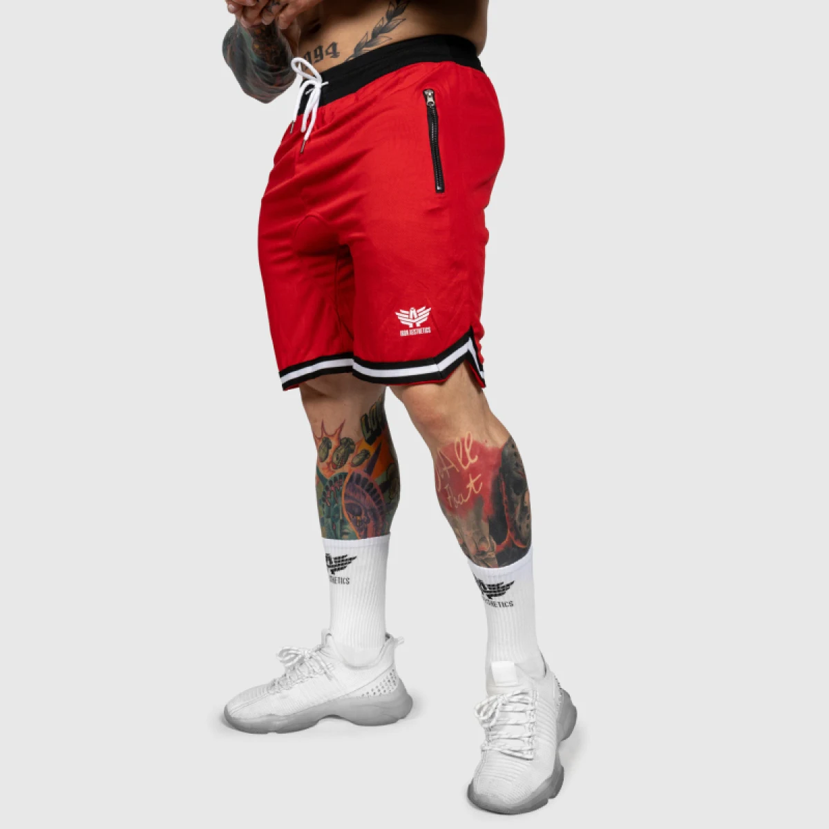 Edzőshort Iron Aesthetics Unleash, piros · záber 4