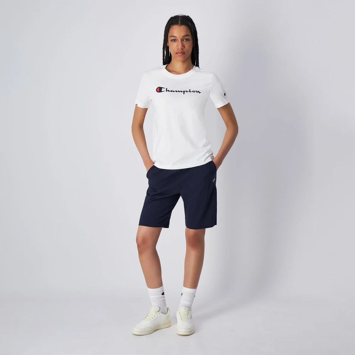 Champion Big Logo Jersey női póló White - Méret: XS | Pohlavie: Női | Vek: Felnőtt | Tömeg: 0,116 g · záber 4