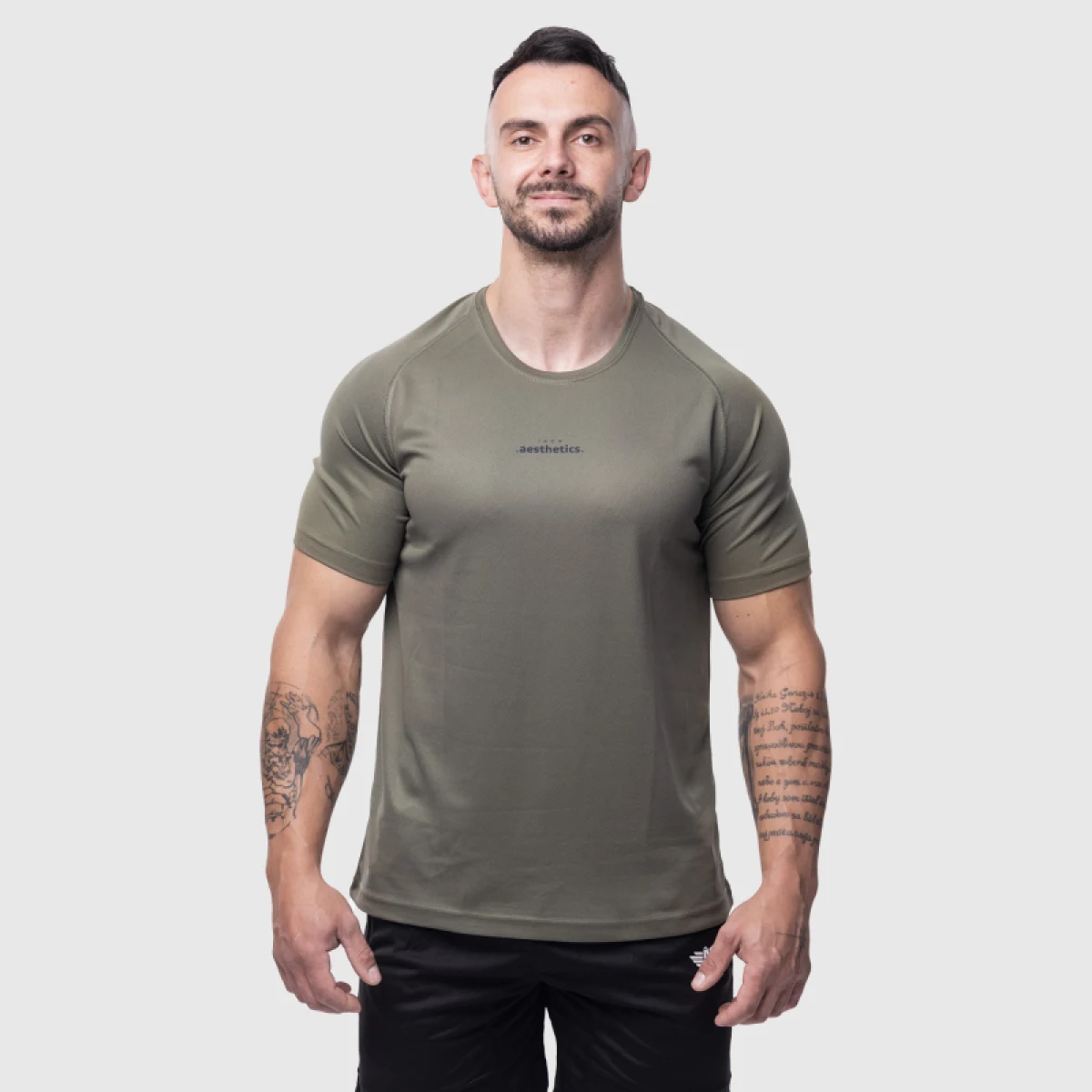 Férfi sportpóló Iron Aesthetics Training, zöld · záber 1