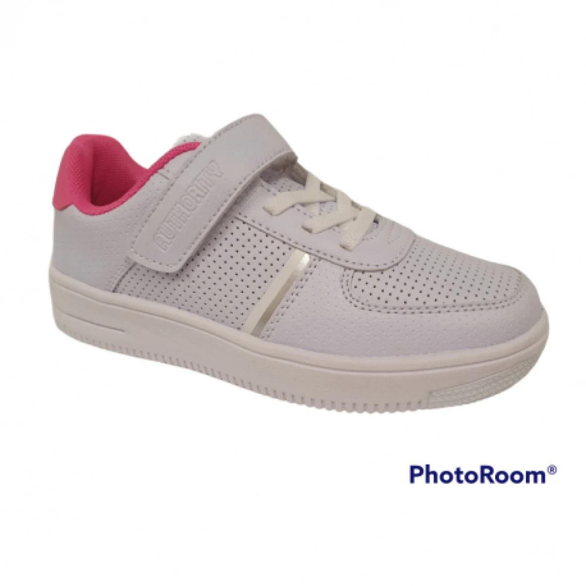 Gyerek szabadidőcipő AUTHORITY KIDS Aysia white reflex pink silver · záber 1