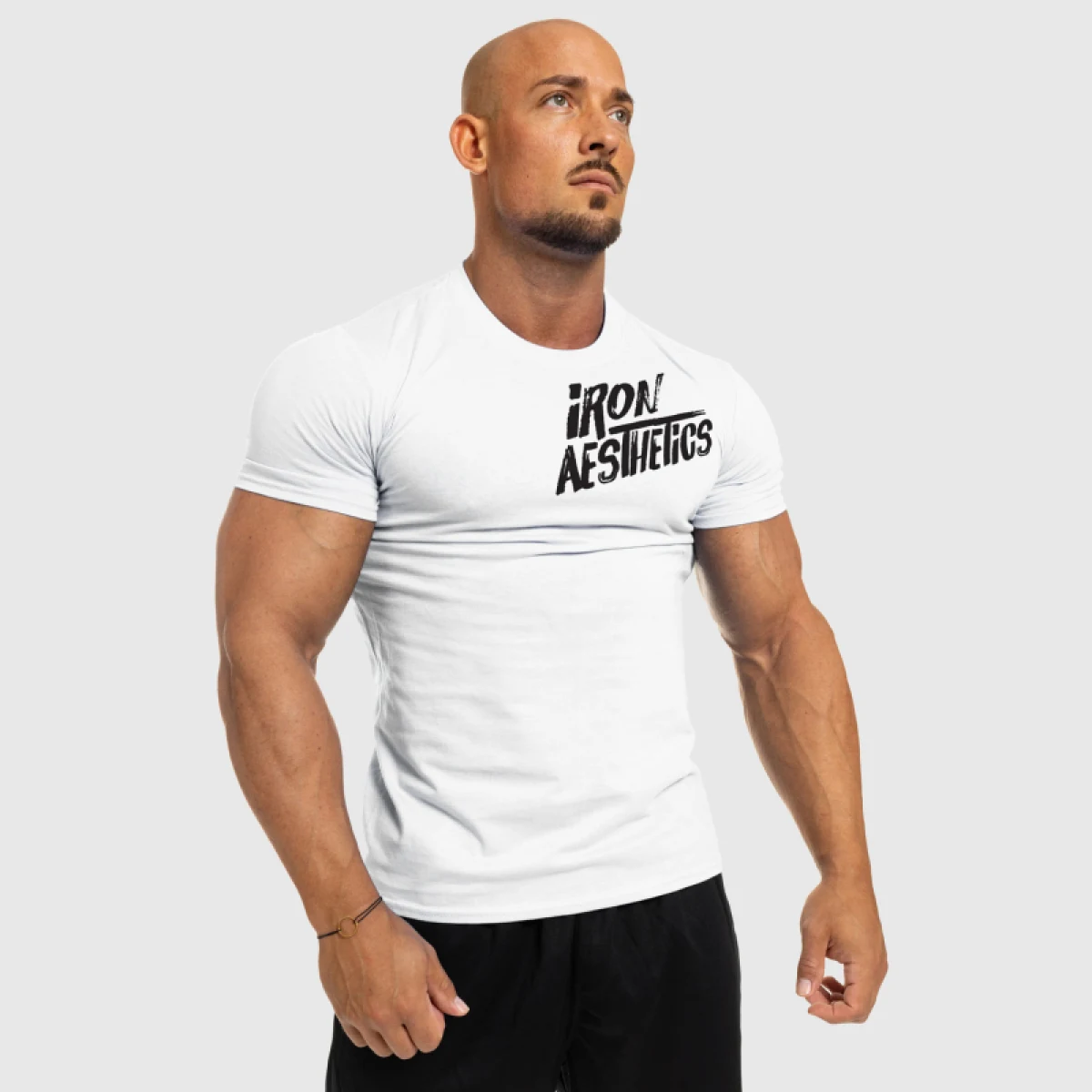 Férfi fitness póló Iron Aesthetics Splash, fehér · záber 2