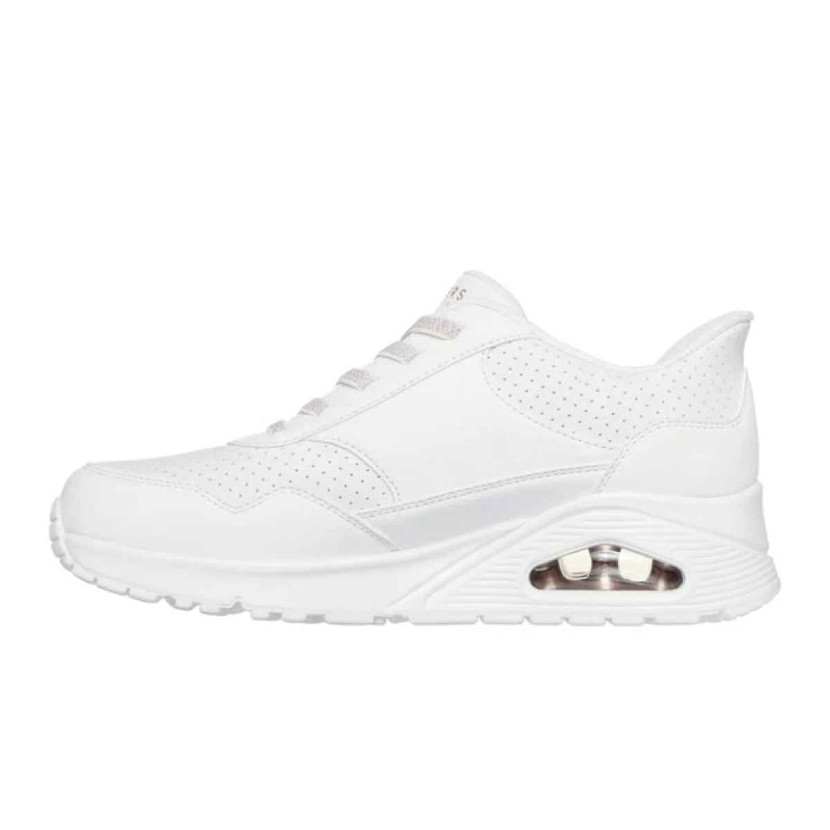 Női szabadidőcipők SKECHERS Uno Banksia Luxe Slip-Ins W white · záber 8