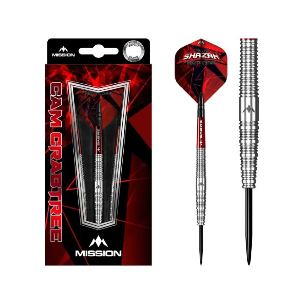 dart szett steel Mission Cam Crabtree Natural 95% 23g gravírozott · záber 2