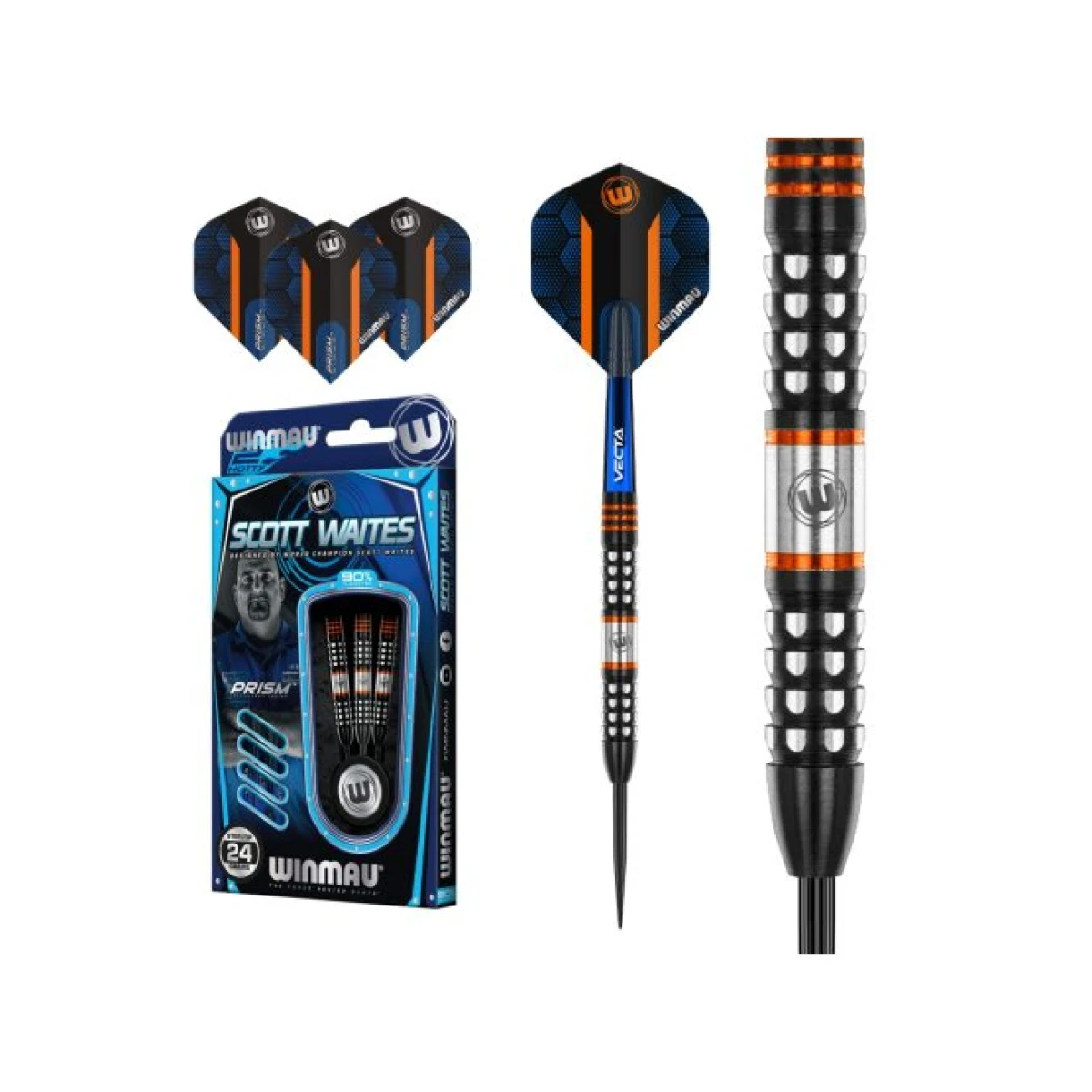 Dart szett Winmau steel Scott Waites 24g, 90% wolfram · záber 5