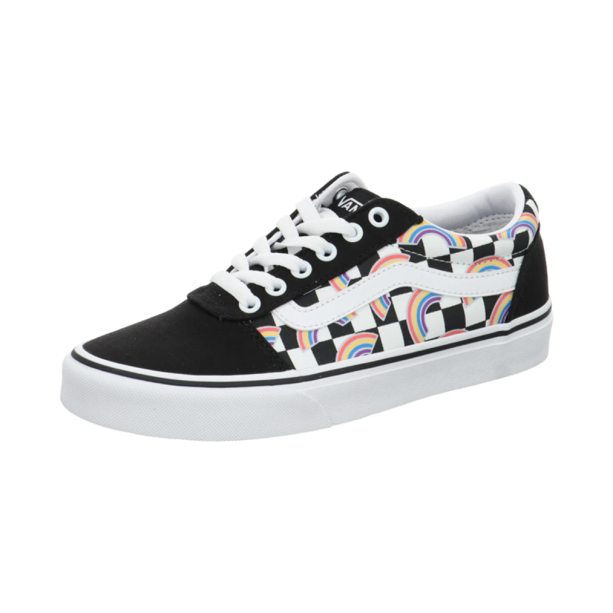 Női szabadidőcipők VANS WM Ward Rainbow Checkerboard multi white · záber 2