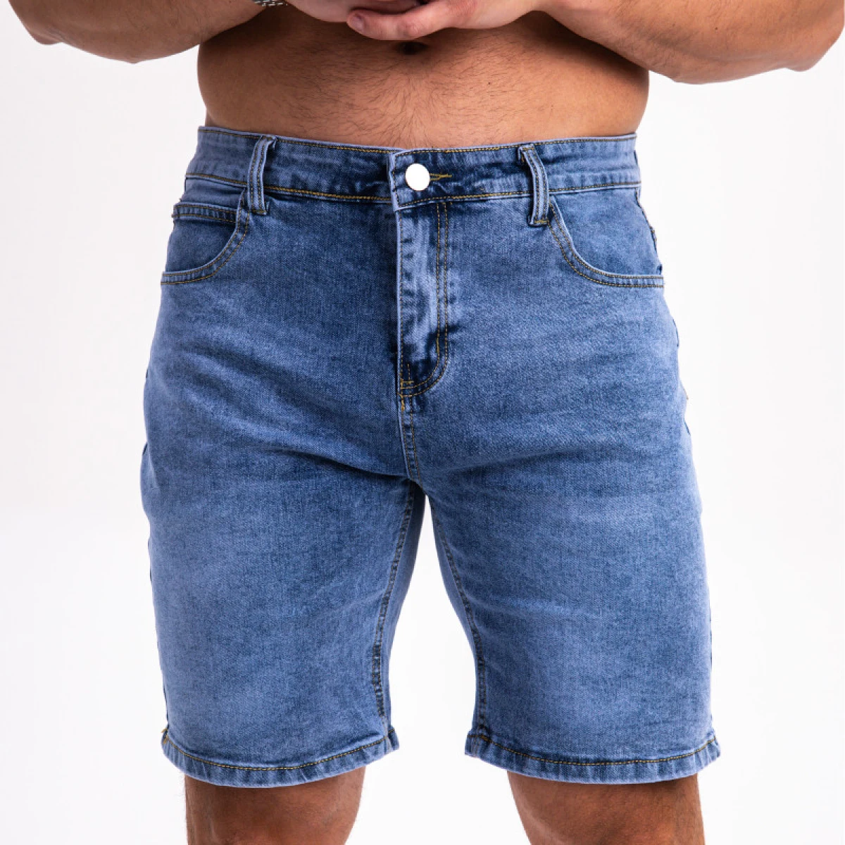 Férfi farmer rövidnadrág Iron Aesthetics Denim Stretch, kék · záber 5