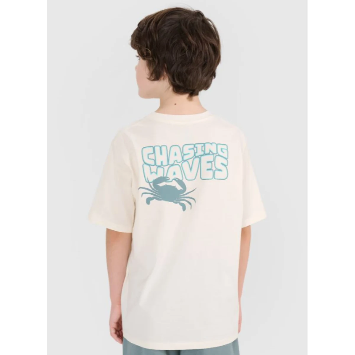 Fiú póló rövid ujjú 4F JUNIOR TSHIRT M1914-11S-OFF WHITE - Pohlavie: Gyerek · záber 3
