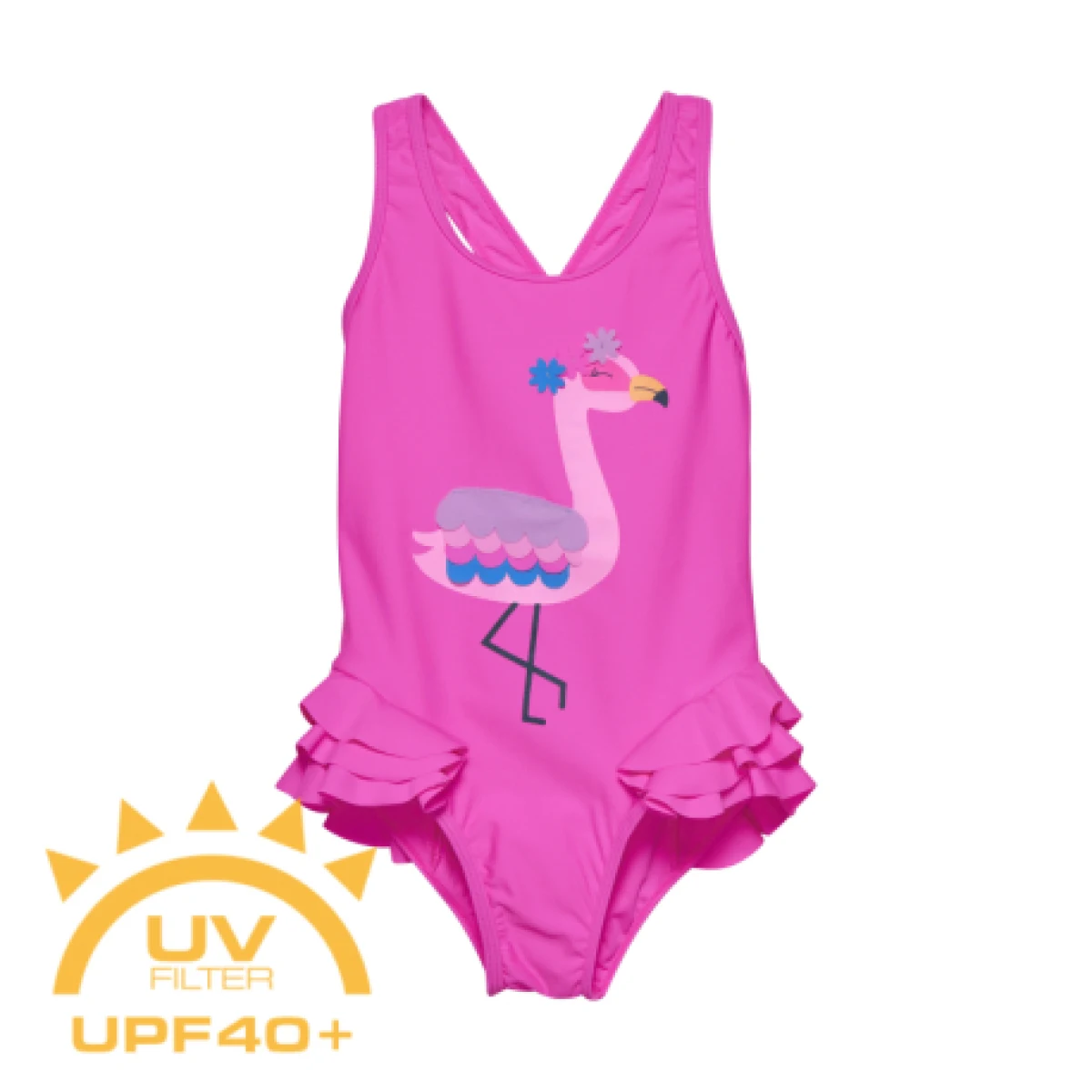 Lány fürdőruhák COLOR KIDS Swimsuit W. Application, sugar pink · záber 1