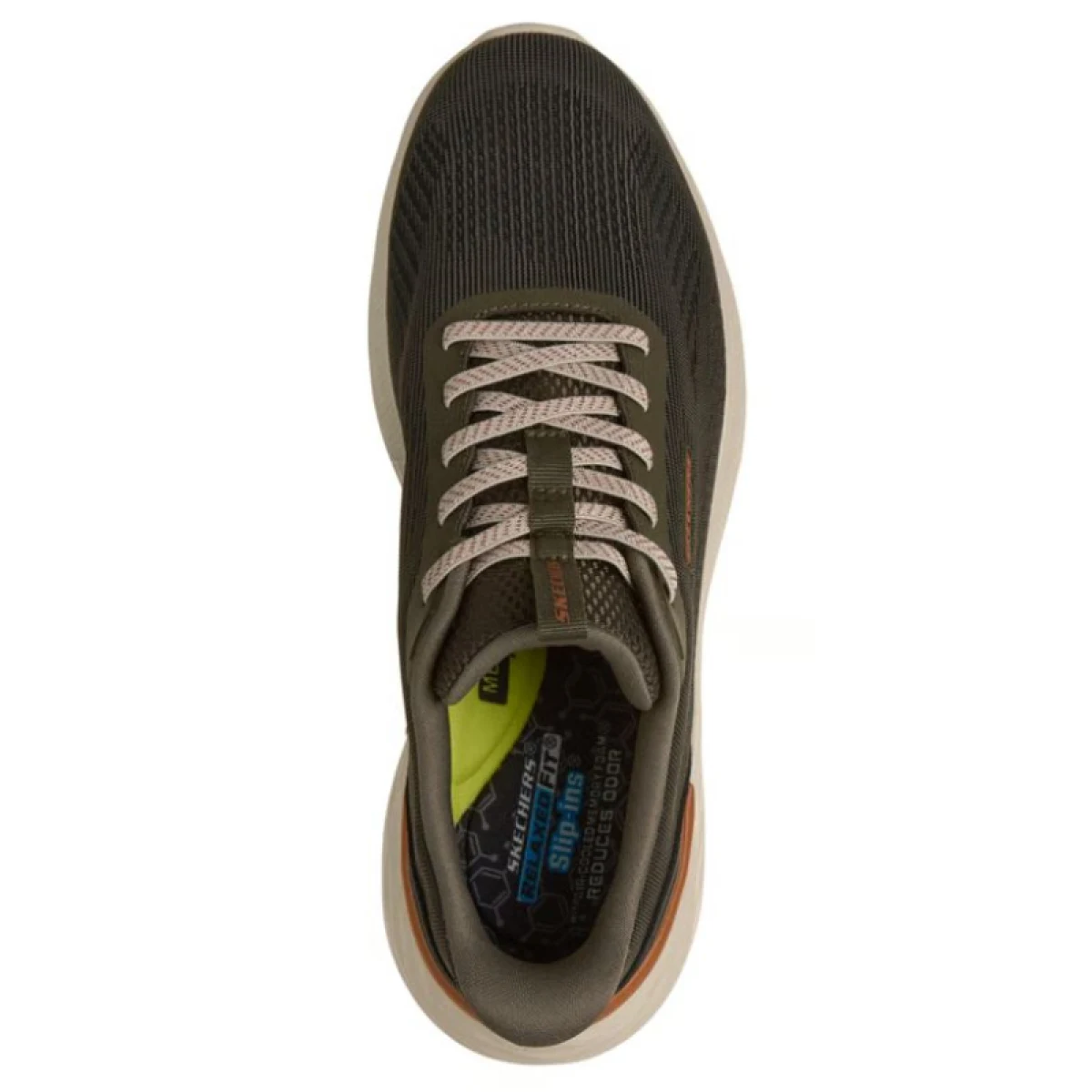 Férfi szabadidőcipő SKECHERS Garner Bungee Lace Slip-Ins M olive · záber 4