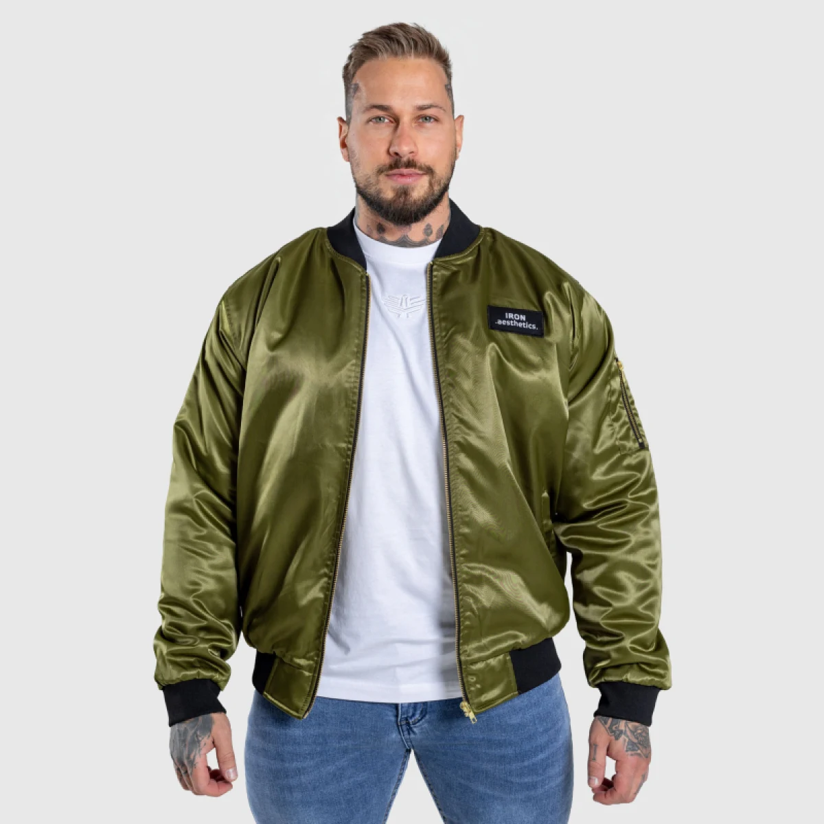 Bomber dzseki Iron Aesthetics Maverick, zöld · záber 2
