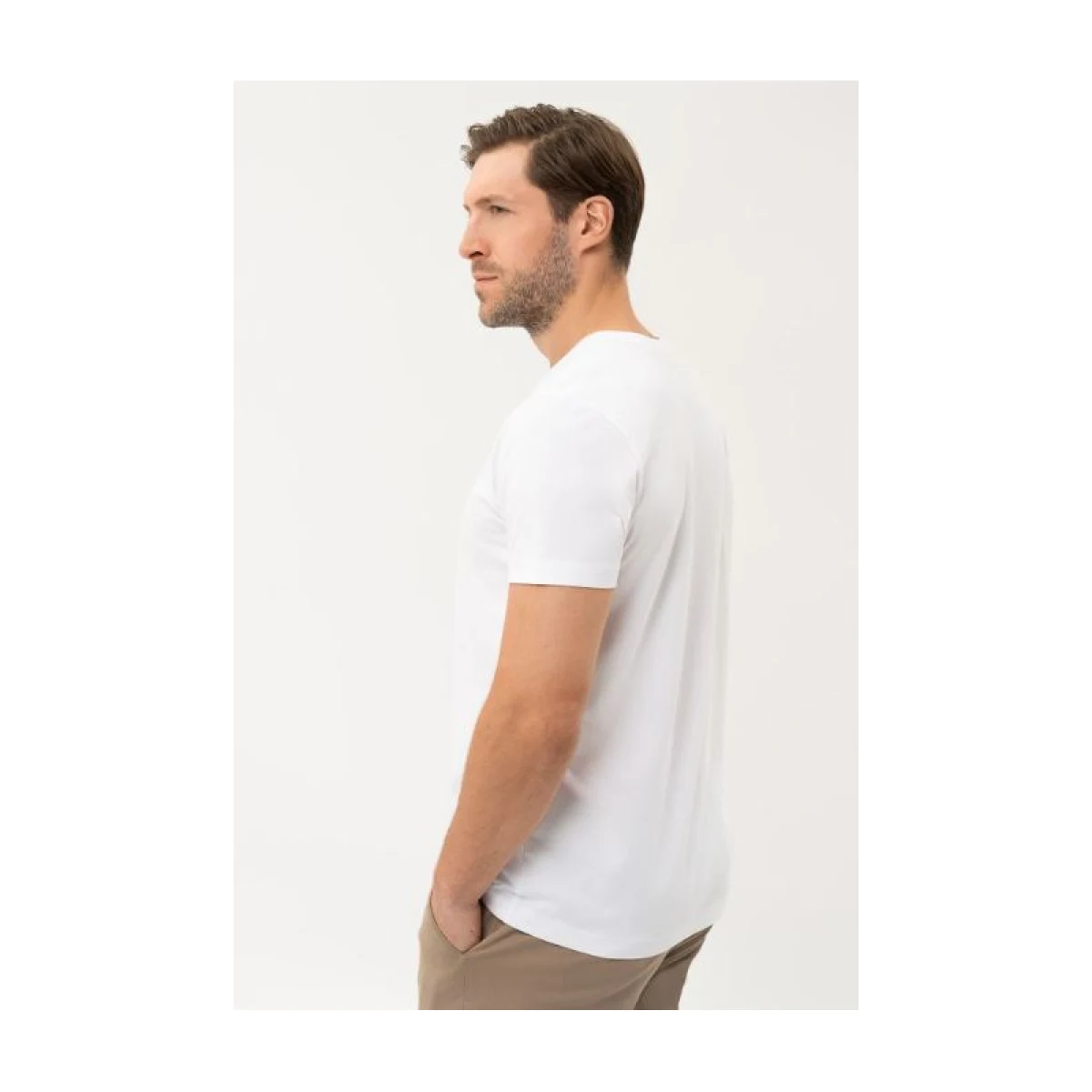 Férfi rövid ujjú póló VOLCANO SUNSET-100-WHITE · záber 3