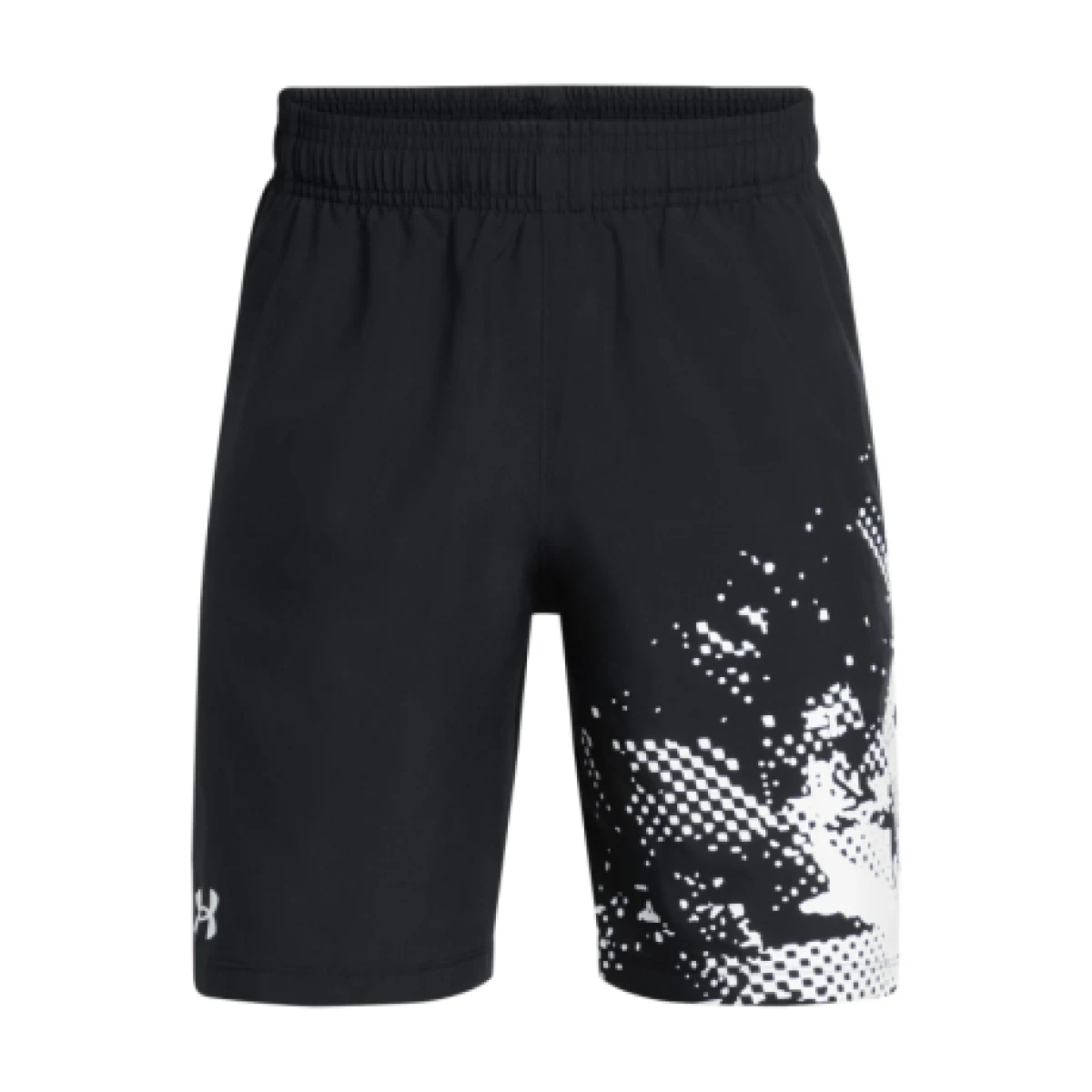 Fiú edzőnadrágok UNDER ARMOUR UA Tech Woven Graphic Short-BLK · záber 1