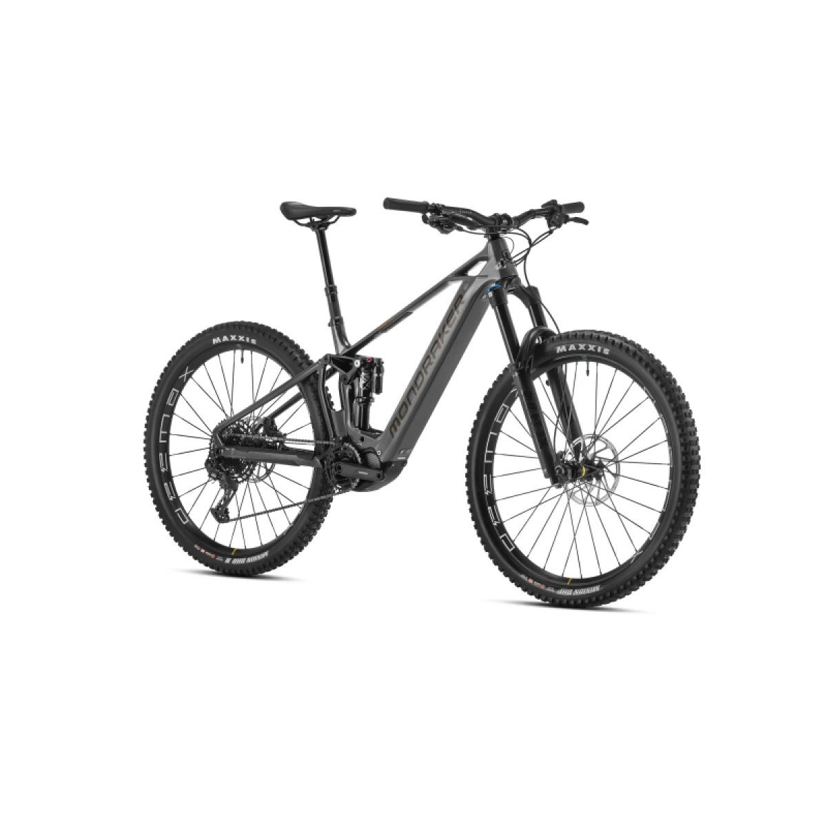 Túra elektromos kerékpár MONDRAKER Crusher Carbon, nimbus grey vortex grey bronze · záber 2