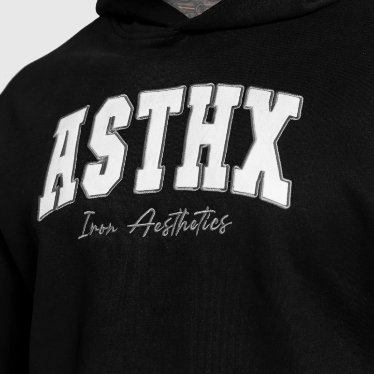Oversized pulcsi Iron Aesthetics ASTHX, fekete · záber 4