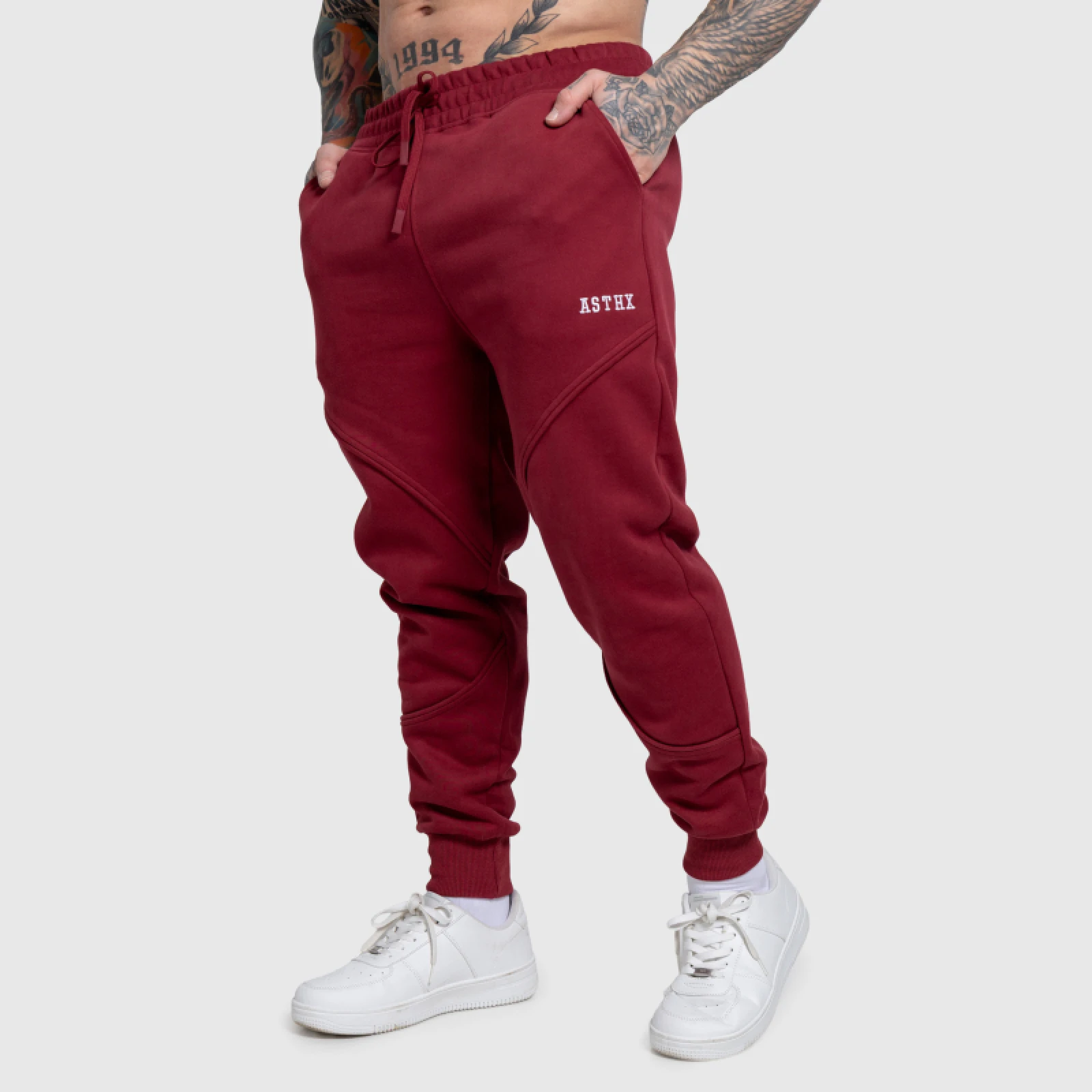 Férfi melegítőnadrág Iron Aesthetics ASTHX, bordó · záber 2