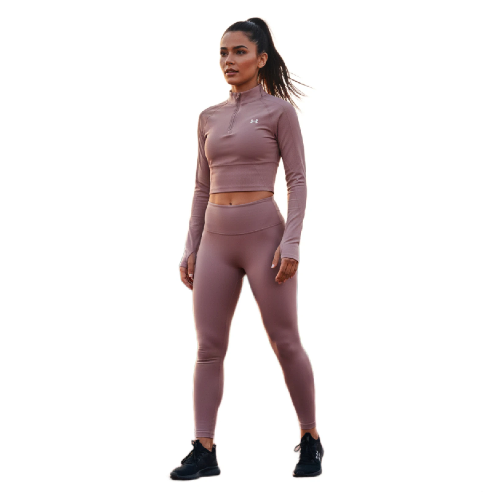 Női hosszú ujjú edzőpóló UNDER ARMOUR UA HG Rib 1 4 Zip · záber 2